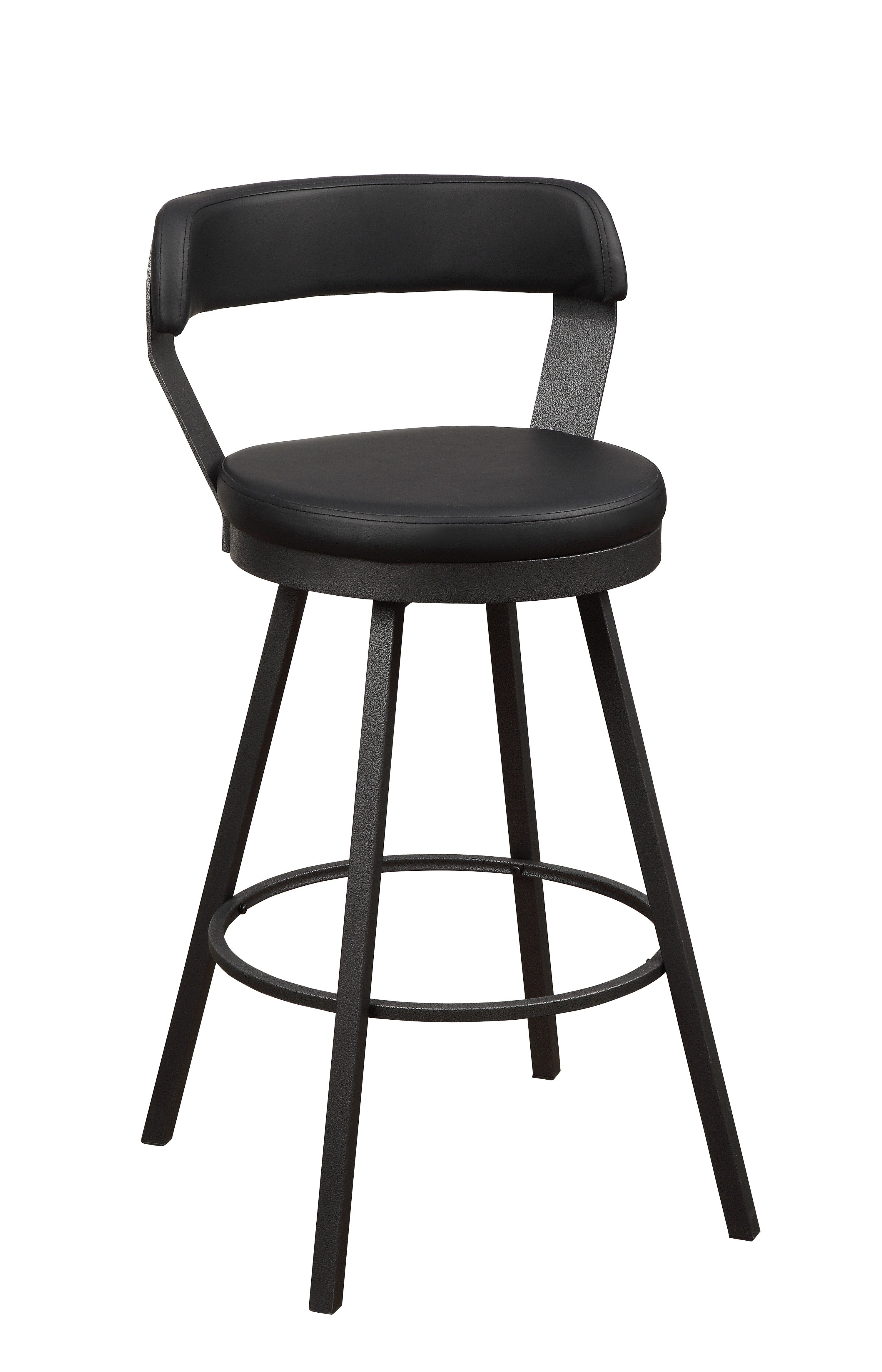 Appert Black/Dark Gray Swivel Pub Height Chair, Set of 2 - 5566-29BK - Bien Home Furniture &amp; Electronics