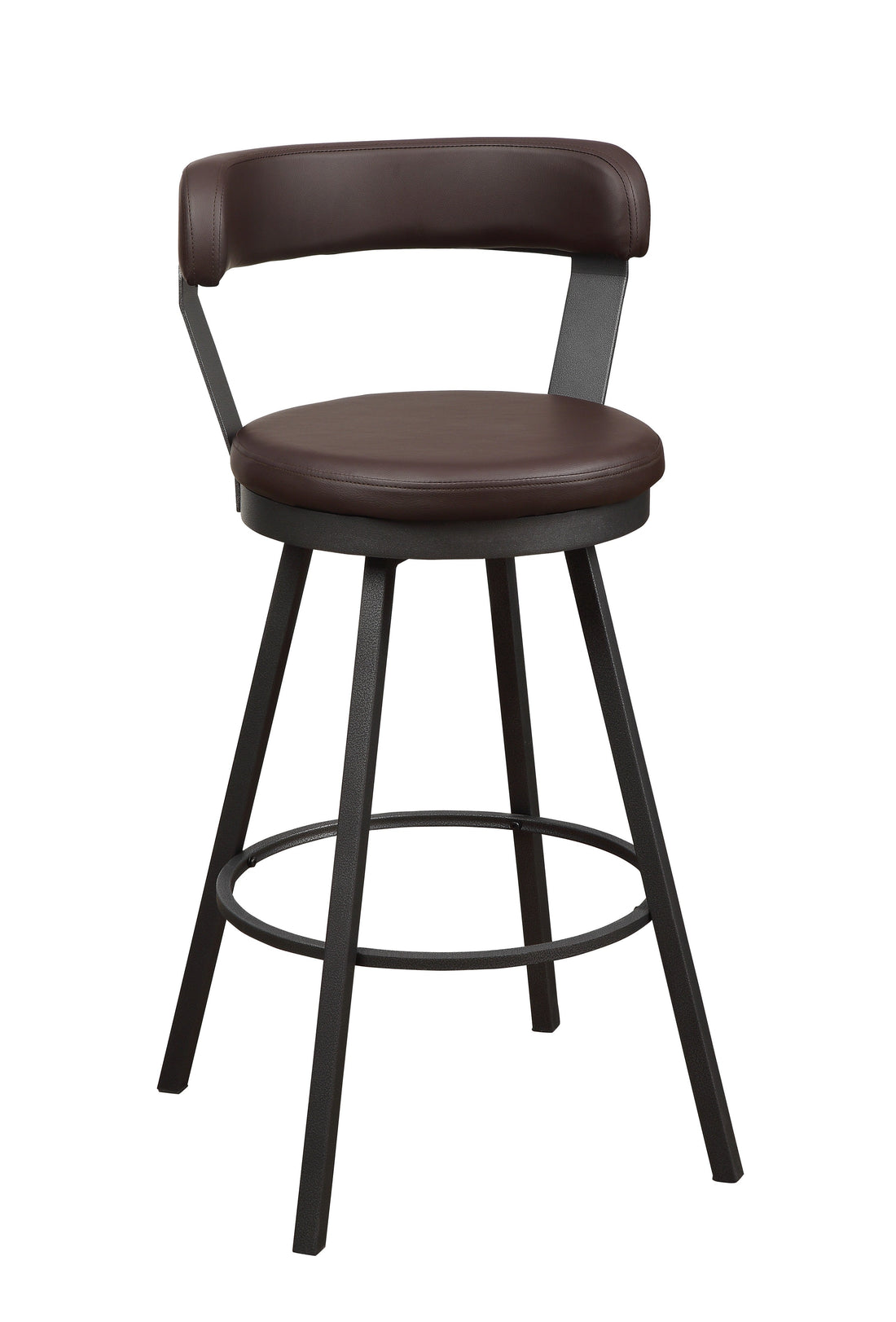Appert Brown/Dark Gray Swivel Pub Height Chair, Set of 2 - 5566-29BR - Bien Home Furniture &amp; Electronics