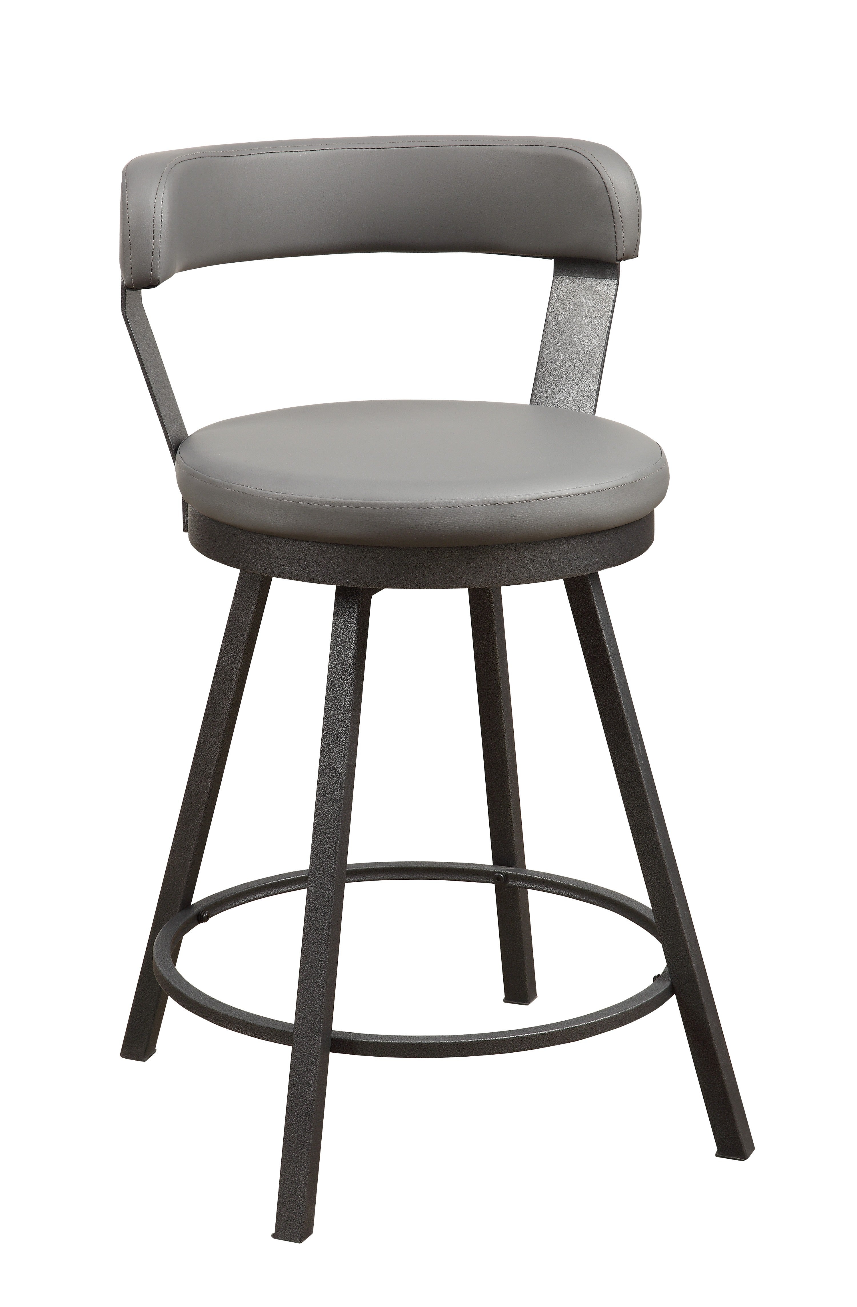 Appert Gray/Dark Gray Swivel Counter Chair - 5566-24GY3A - Bien Home Furniture & Electronics