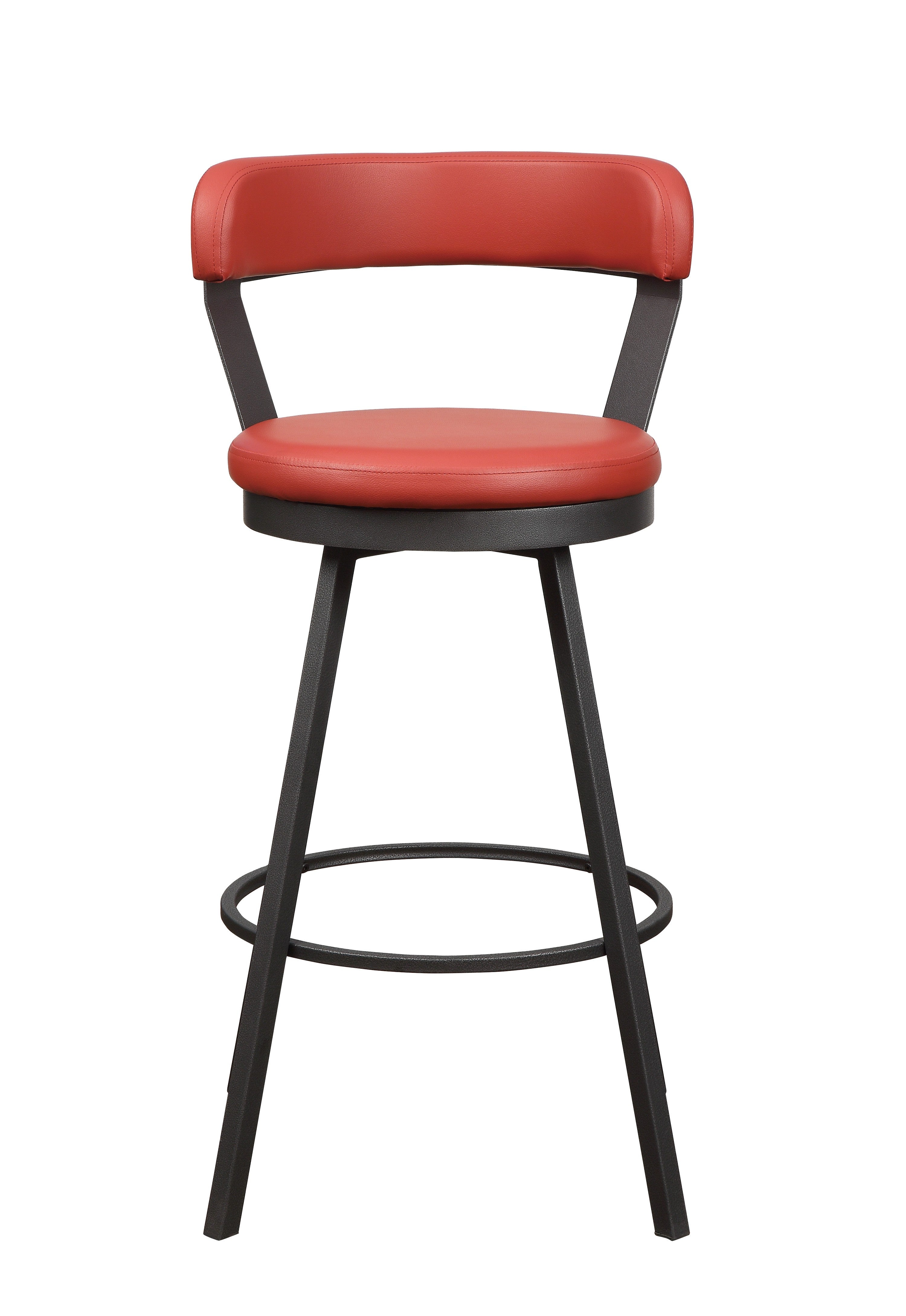 Appert Red/Dark Gray Swivel Pub Height Chair, Set of 2 - 5566-29RD - Bien Home Furniture &amp; Electronics