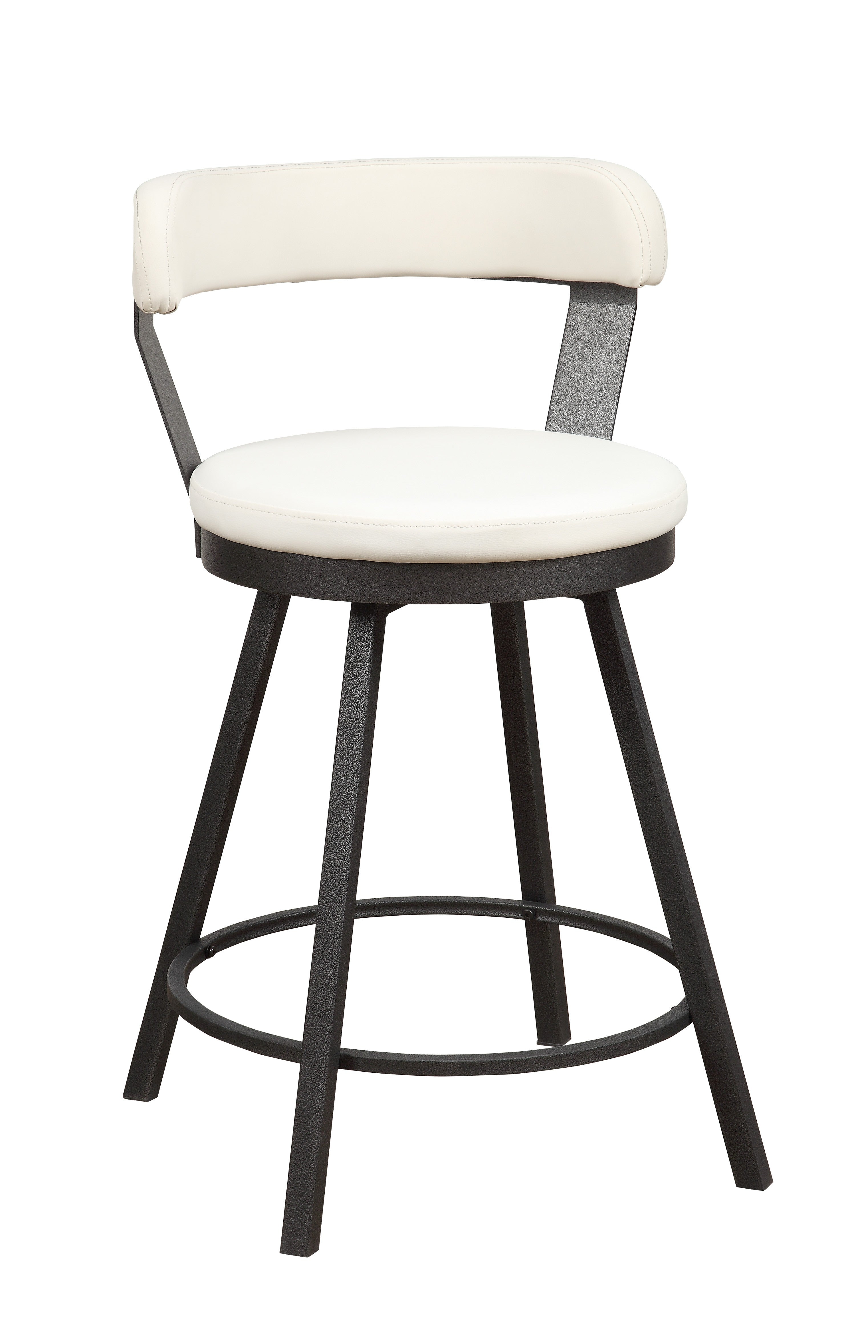 Appert White/Dark Gray Swivel Counter Chair - 5566-24WT3A - Bien Home Furniture & Electronics