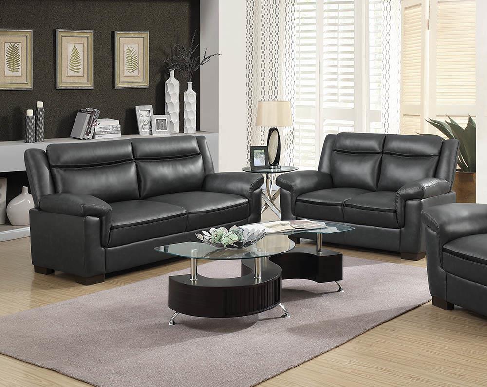 Arabella Upholstered Pillow Top Arm Living Room Set Gray - 506591-S2 - Bien Home Furniture & Electronics