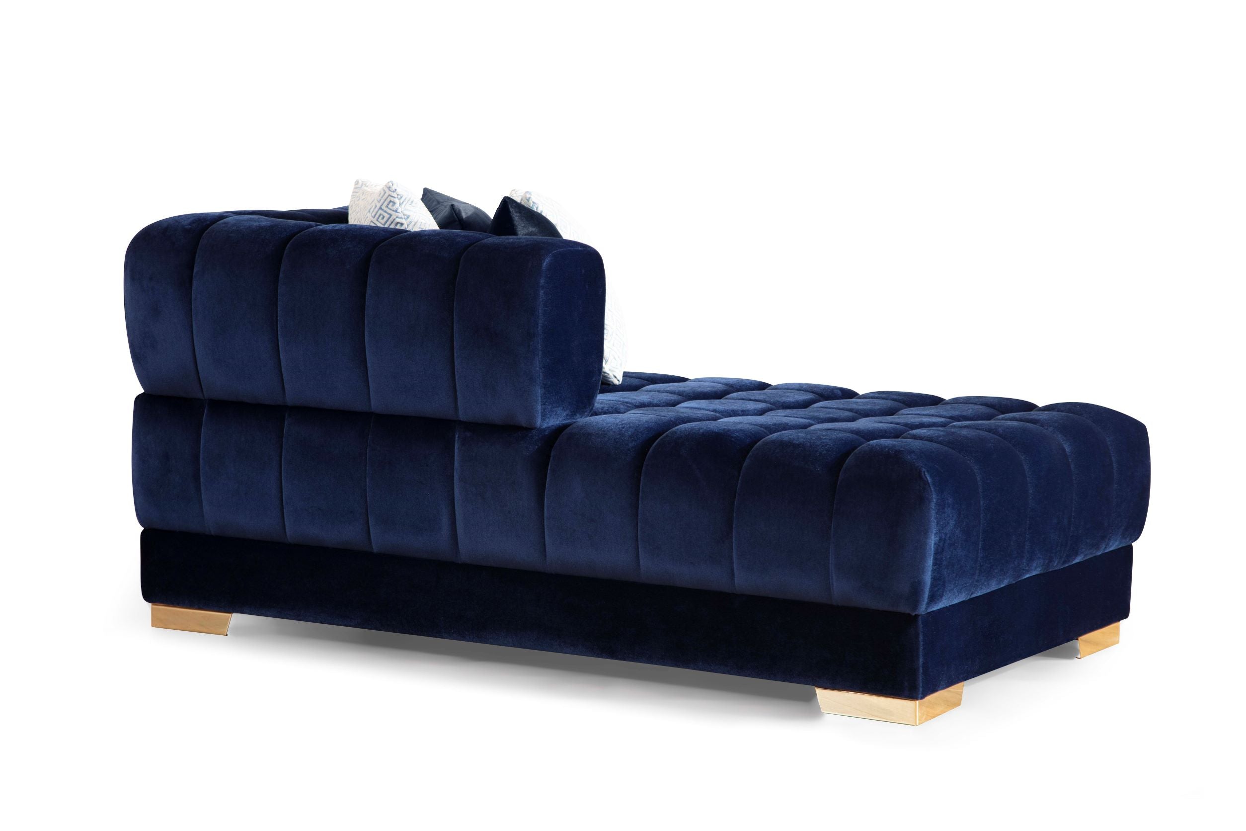 Ariana Blue Velvet Double Chaise Sectional - ARIANABLUE-SEC - Bien Home Furniture & Electronics