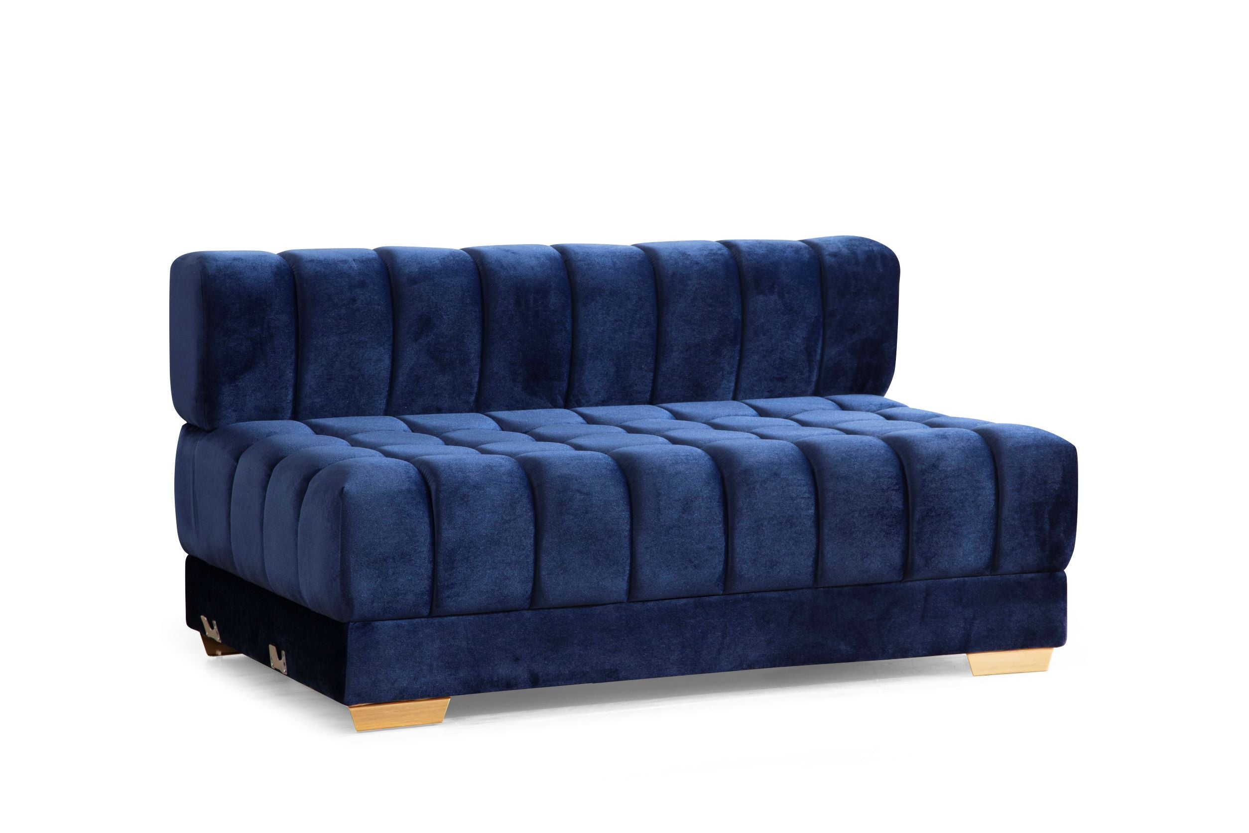 Ariana Blue Velvet Double Chaise Sectional - ARIANABLUE-SEC - Bien Home Furniture & Electronics