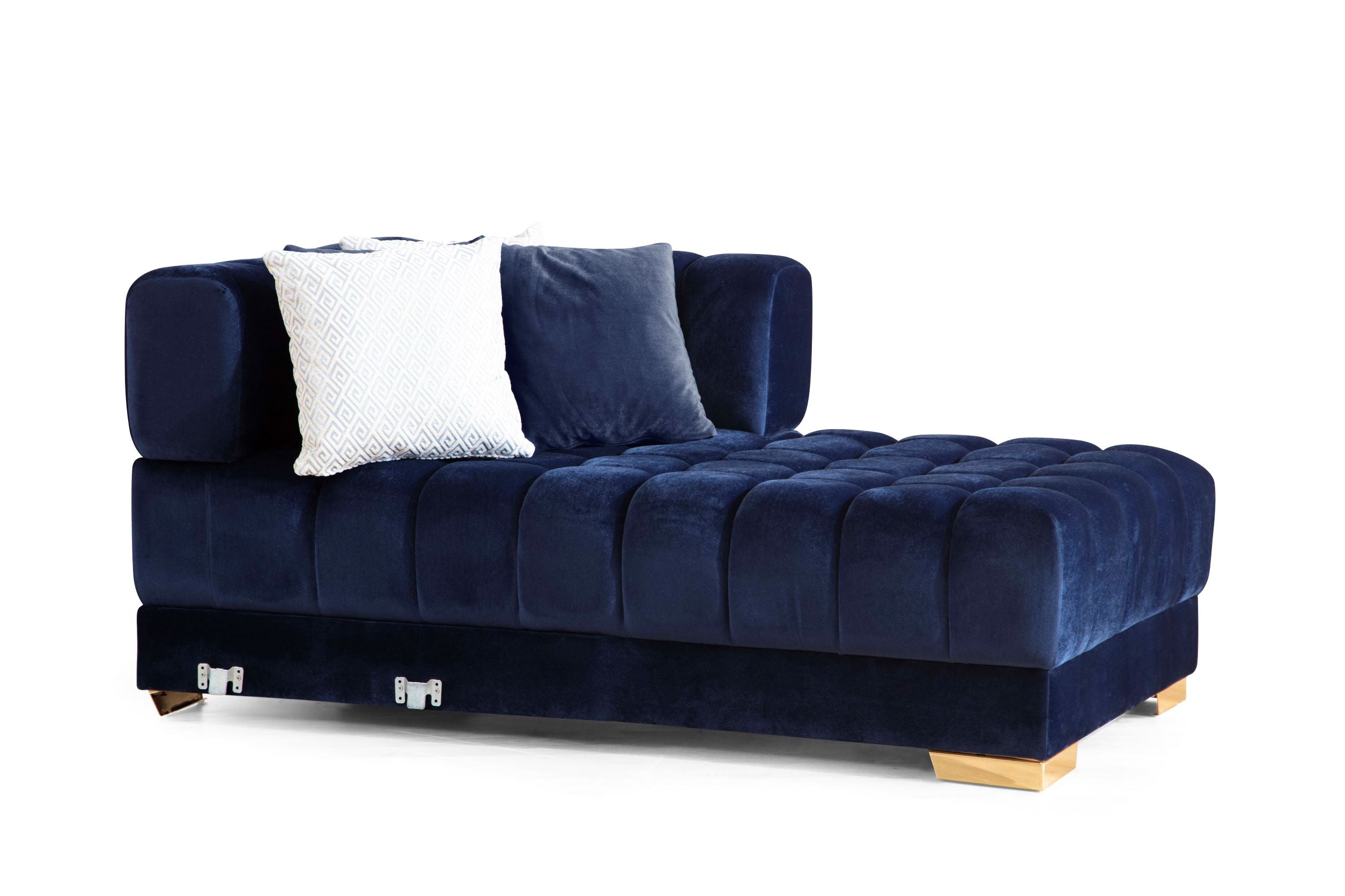 Ariana Blue Velvet Double Chaise Sectional - ARIANABLUE-SEC - Bien Home Furniture & Electronics