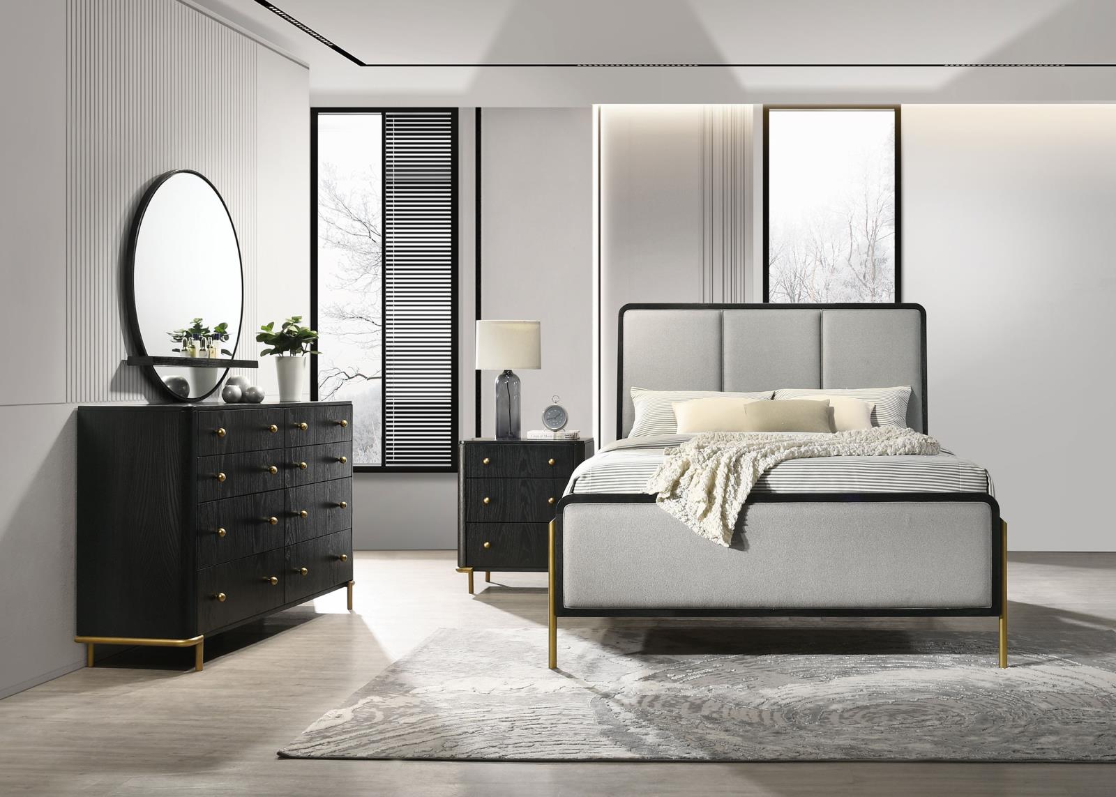 Arini 4-piece Queen Bedroom Set Black and Grey - 224331Q-S4 - Bien Home Furniture & Electronics
