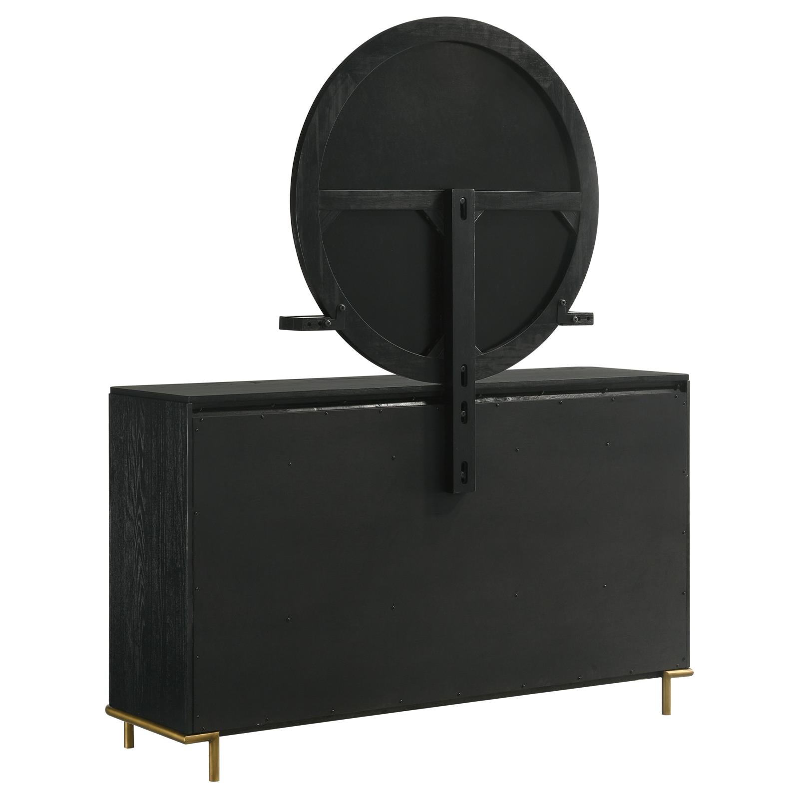 Arini 8-drawer Bedroom Dresser with Mirror Black - 224333M - Bien Home Furniture & Electronics
