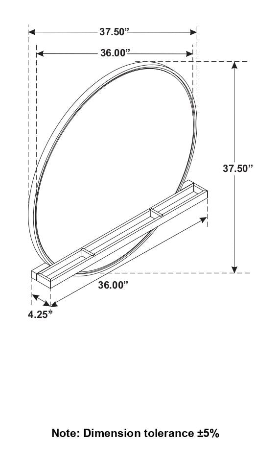 Arini Sand Wash Round Dresser Mirror - 224304 - Bien Home Furniture & Electronics
