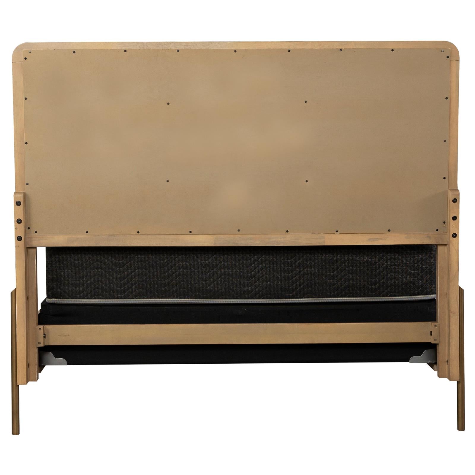 Arini Upholstered Eastern King Panel Bed Sand Wash/Natural Cane - 224300KE - Bien Home Furniture & Electronics