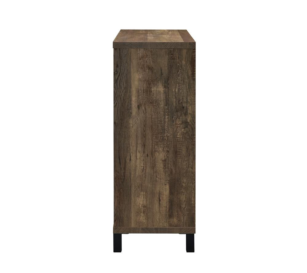 Arlington Rustic Oak Bar Cabinet with Sliding Door - 182852 - Bien Home Furniture & Electronics