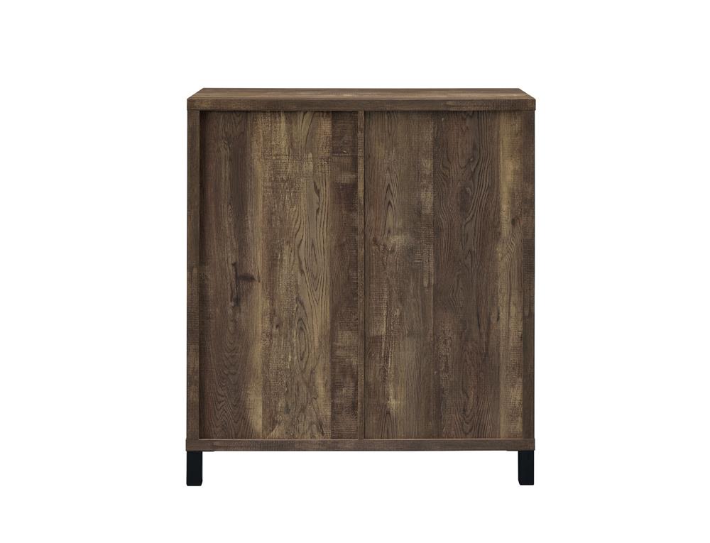 Arlington Rustic Oak Bar Cabinet with Sliding Door - 182852 - Bien Home Furniture & Electronics
