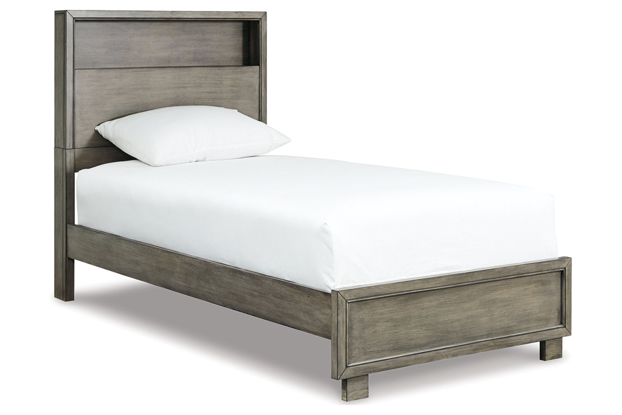 Arnett Gray Twin Bookcase Bed - SET | B552-53 | B552-83 - Bien Home Furniture &amp; Electronics