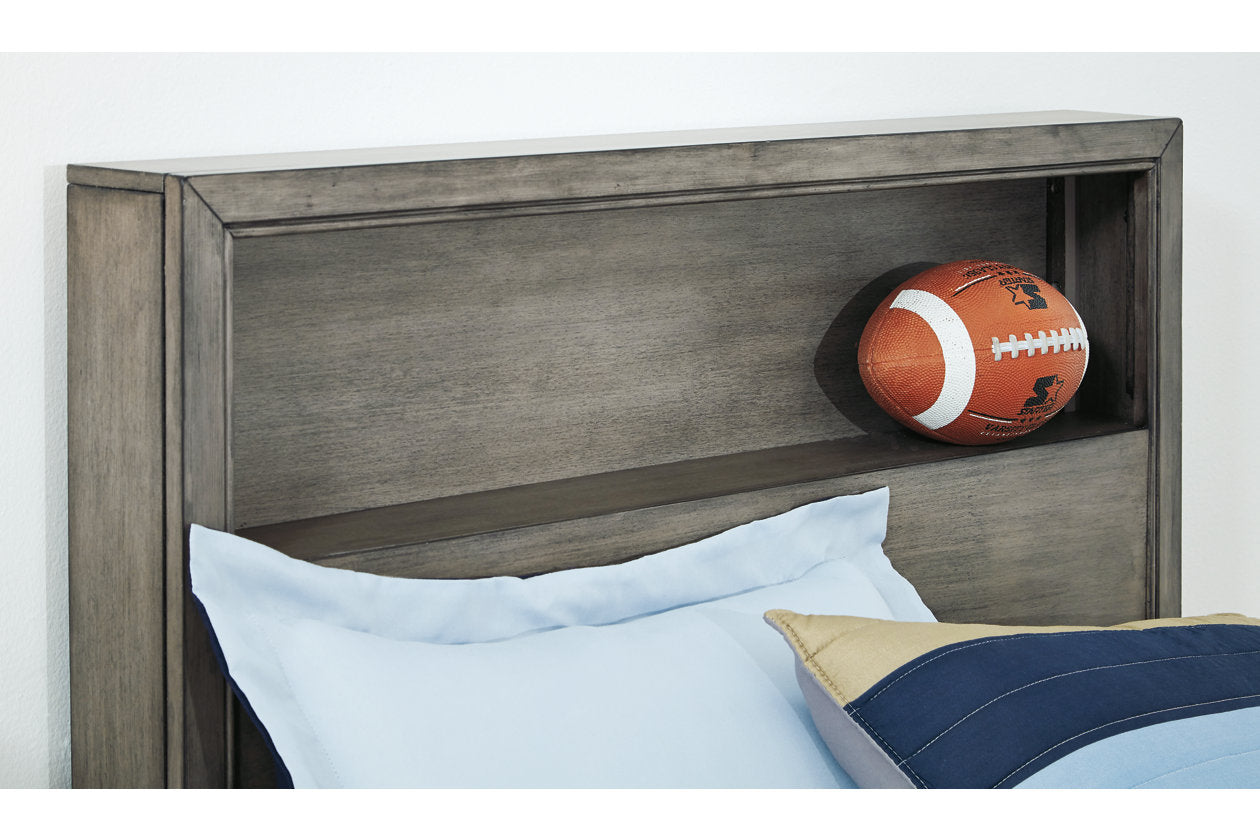 Arnett Gray Twin Bookcase Bed - SET | B552-53 | B552-83 - Bien Home Furniture & Electronics