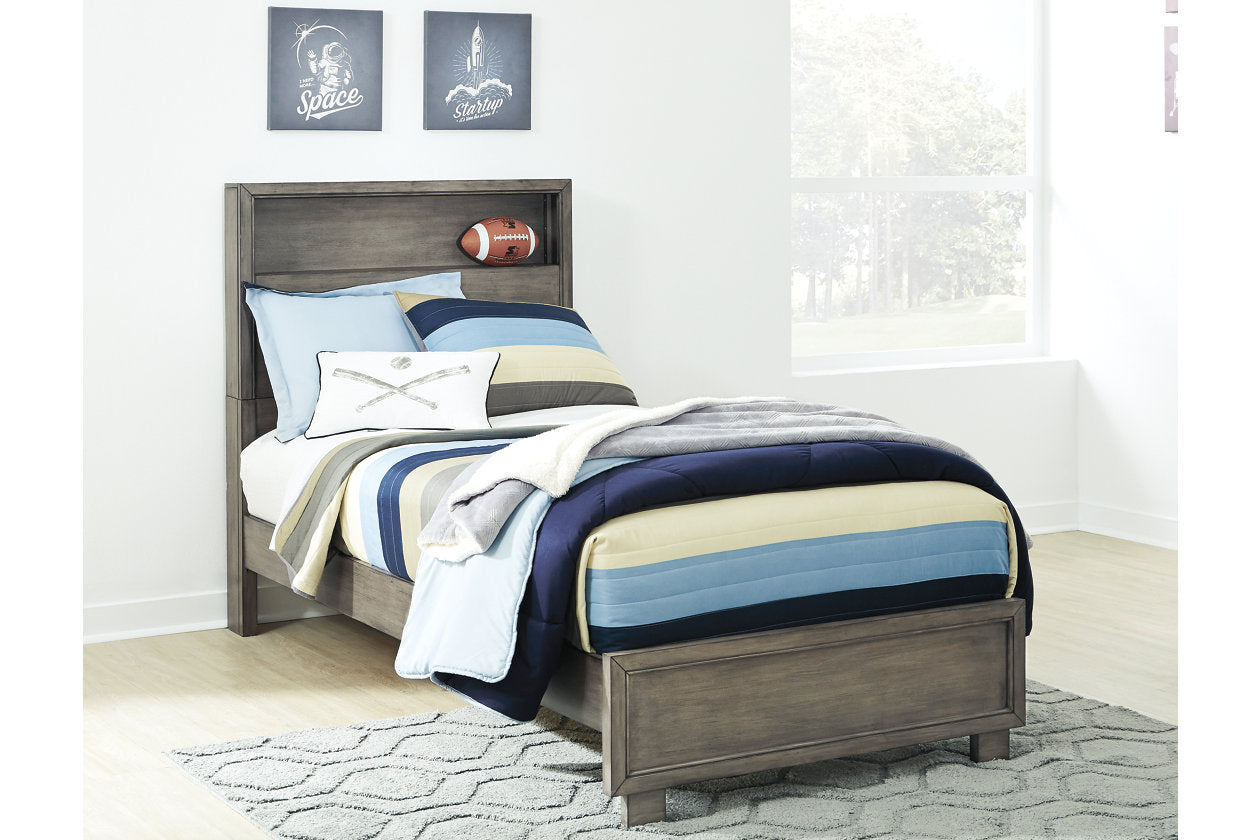 Arnett Gray Twin Bookcase Bed - SET | B552-53 | B552-83 - Bien Home Furniture & Electronics