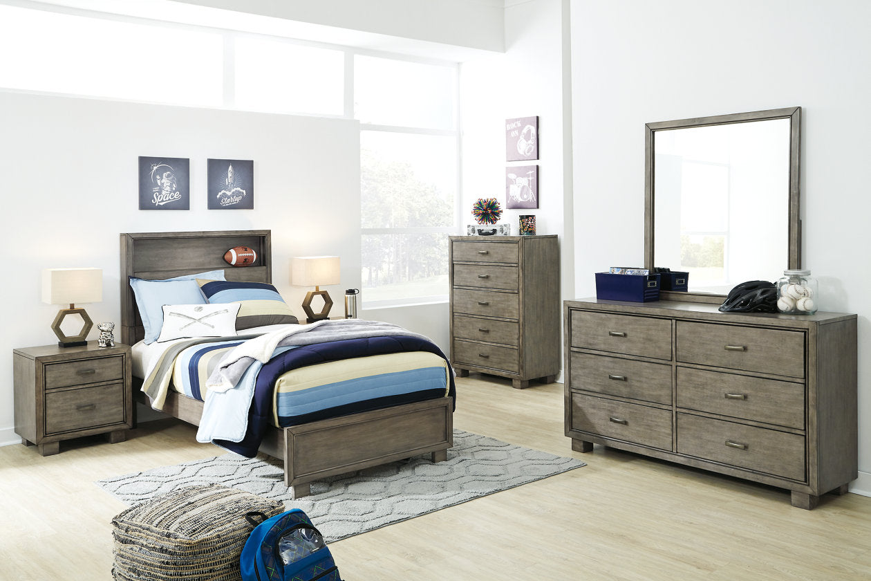 Arnett Gray Twin Bookcase Bed - SET | B552-53 | B552-83 - Bien Home Furniture & Electronics
