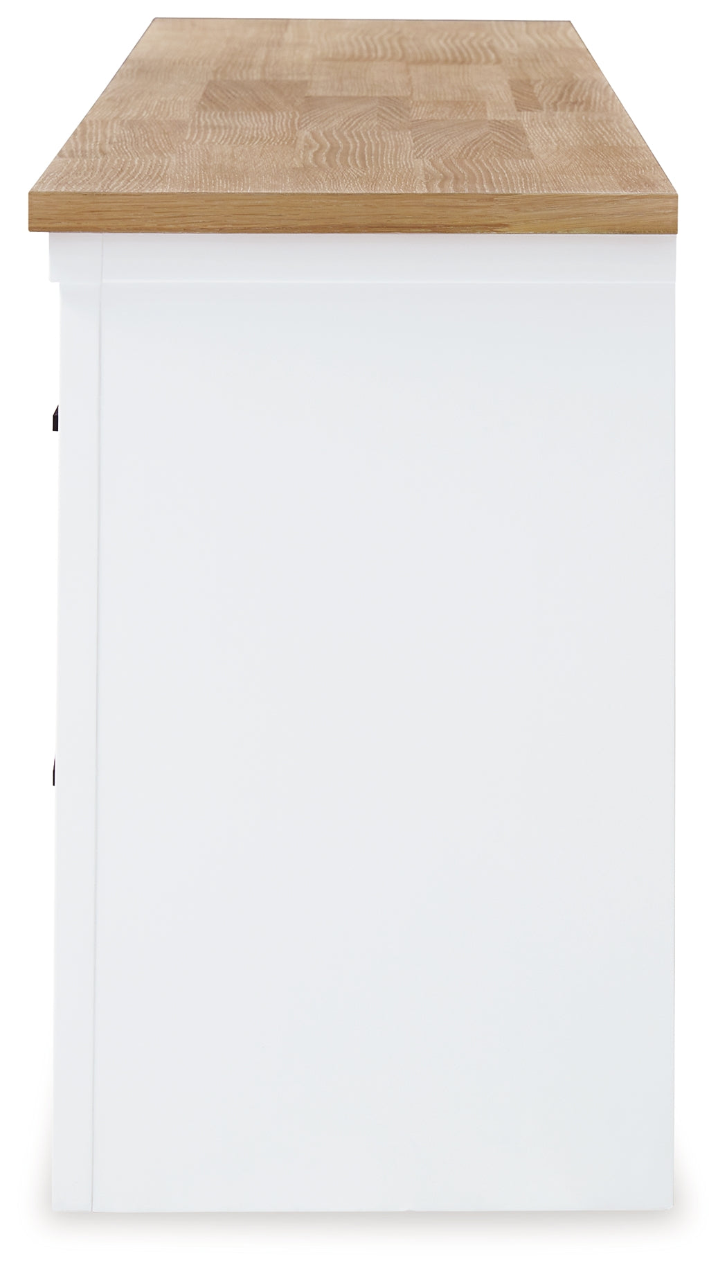 Ashbryn White/Natural 74" TV Stand - W844-68 - Bien Home Furniture & Electronics