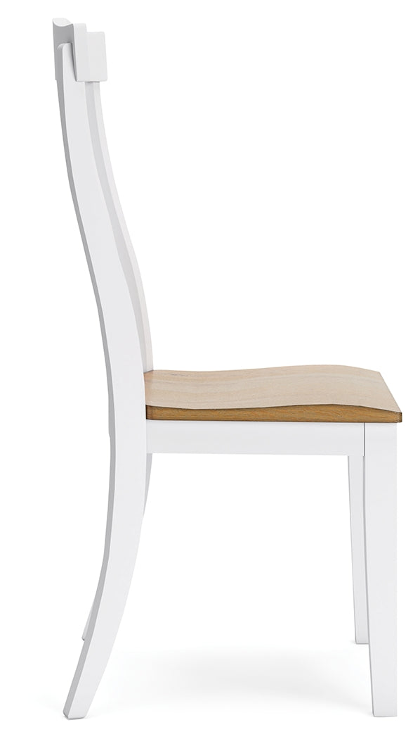 Ashbryn White/Natural Dining Chair, Set of 2 - D844-01 - Bien Home Furniture &amp; Electronics