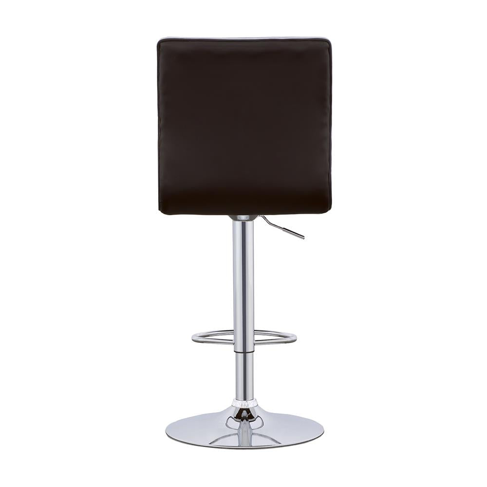 Ashbury Black/Chrome Upholstered Adjustable Bar Stools, Set of 2 - 122087 - Bien Home Furniture & Electronics