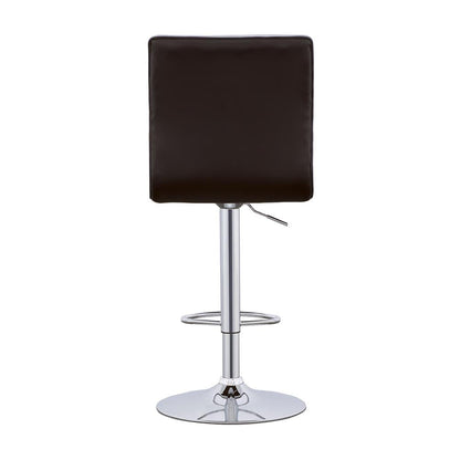 Ashbury Black/Chrome Upholstered Adjustable Bar Stools, Set of 2 - 122087 - Bien Home Furniture &amp; Electronics