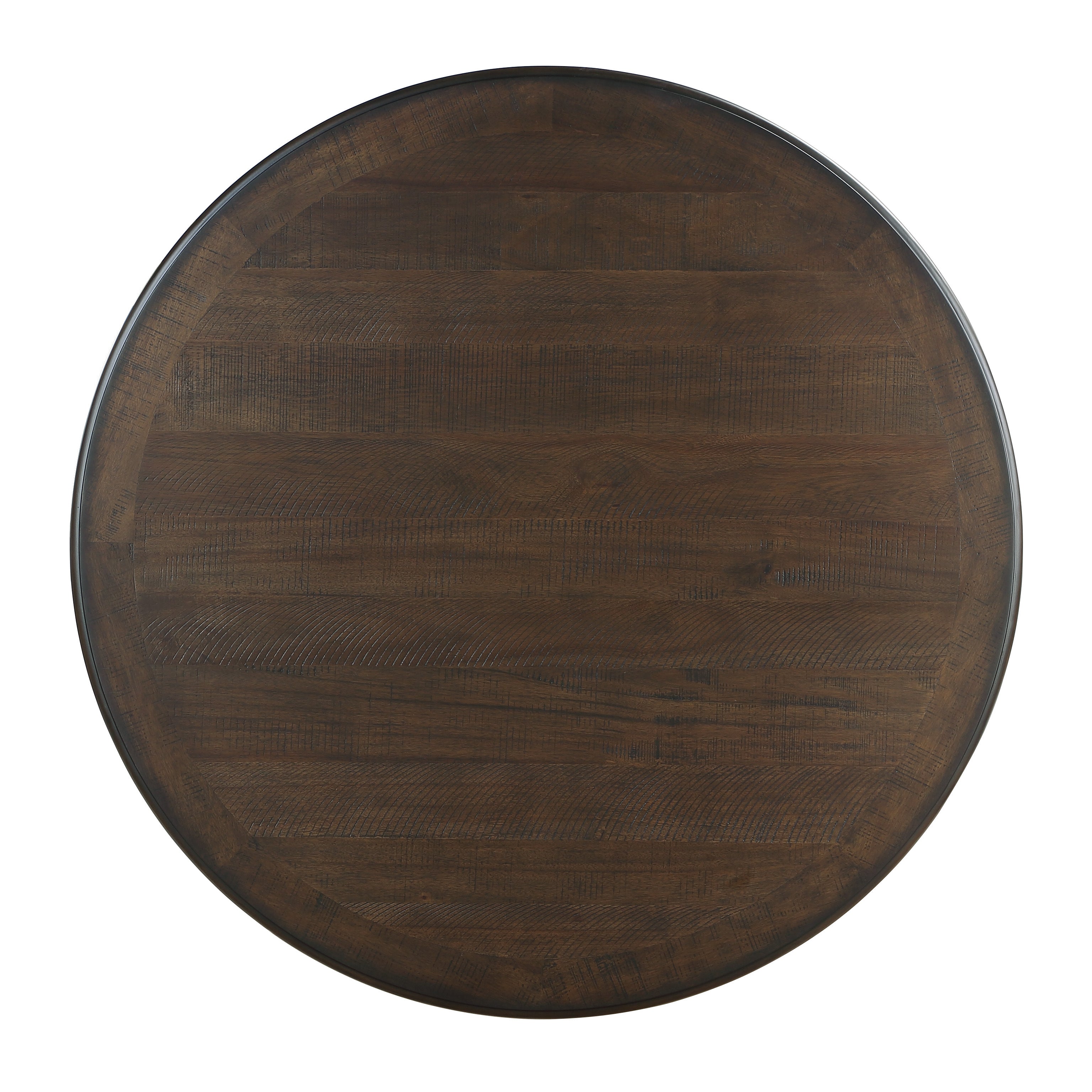 Asher Antique White/Brown Round Dining Table - 5800WH-48RD - Bien Home Furniture & Electronics