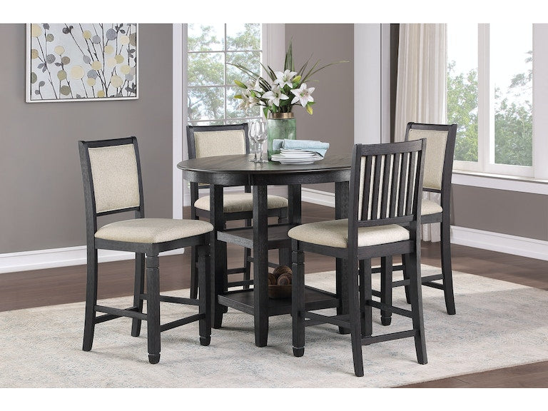 Asher Black/Brown Counter Chair, Set of 2 - 5800BK-24 - Bien Home Furniture & Electronics