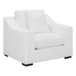 Ashlyn White Upholstered Sloped Arms Chair - 509893 - Bien Home Furniture & Electronics