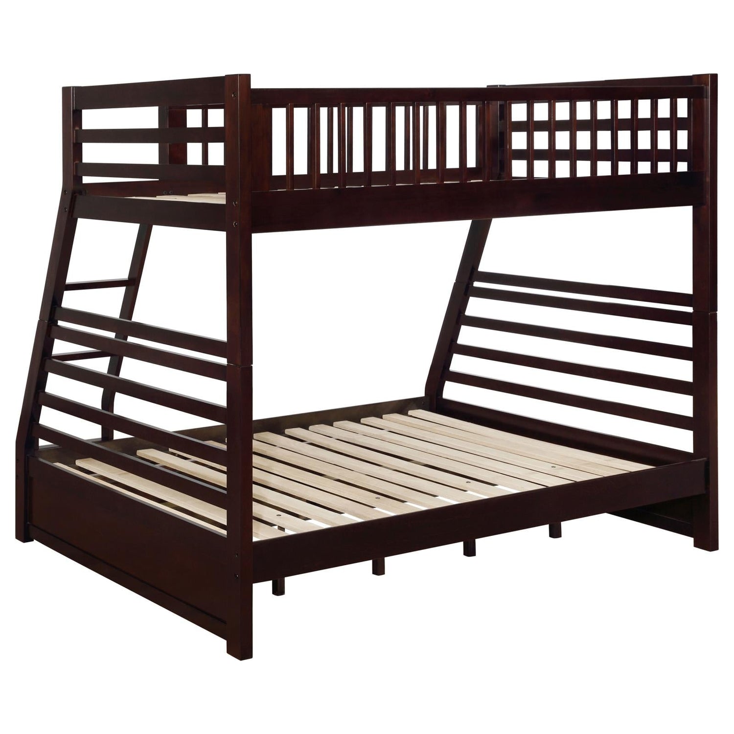 Ashton Cappuccino Twin over Full 2-Drawer Bunk Bed - 460184 - Bien Home Furniture & Electronics