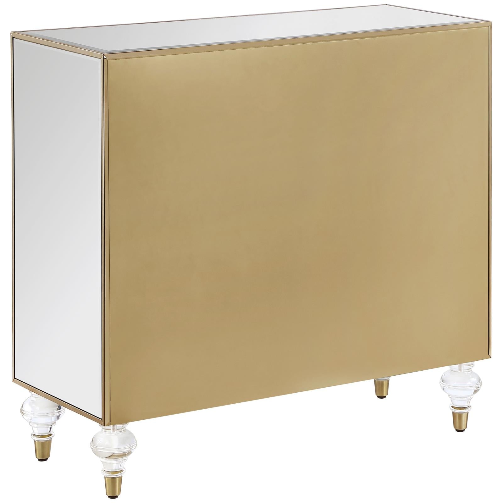 Astilbe Mirror/Champagne 2-Door Accent Cabinet - 951851 - Bien Home Furniture & Electronics