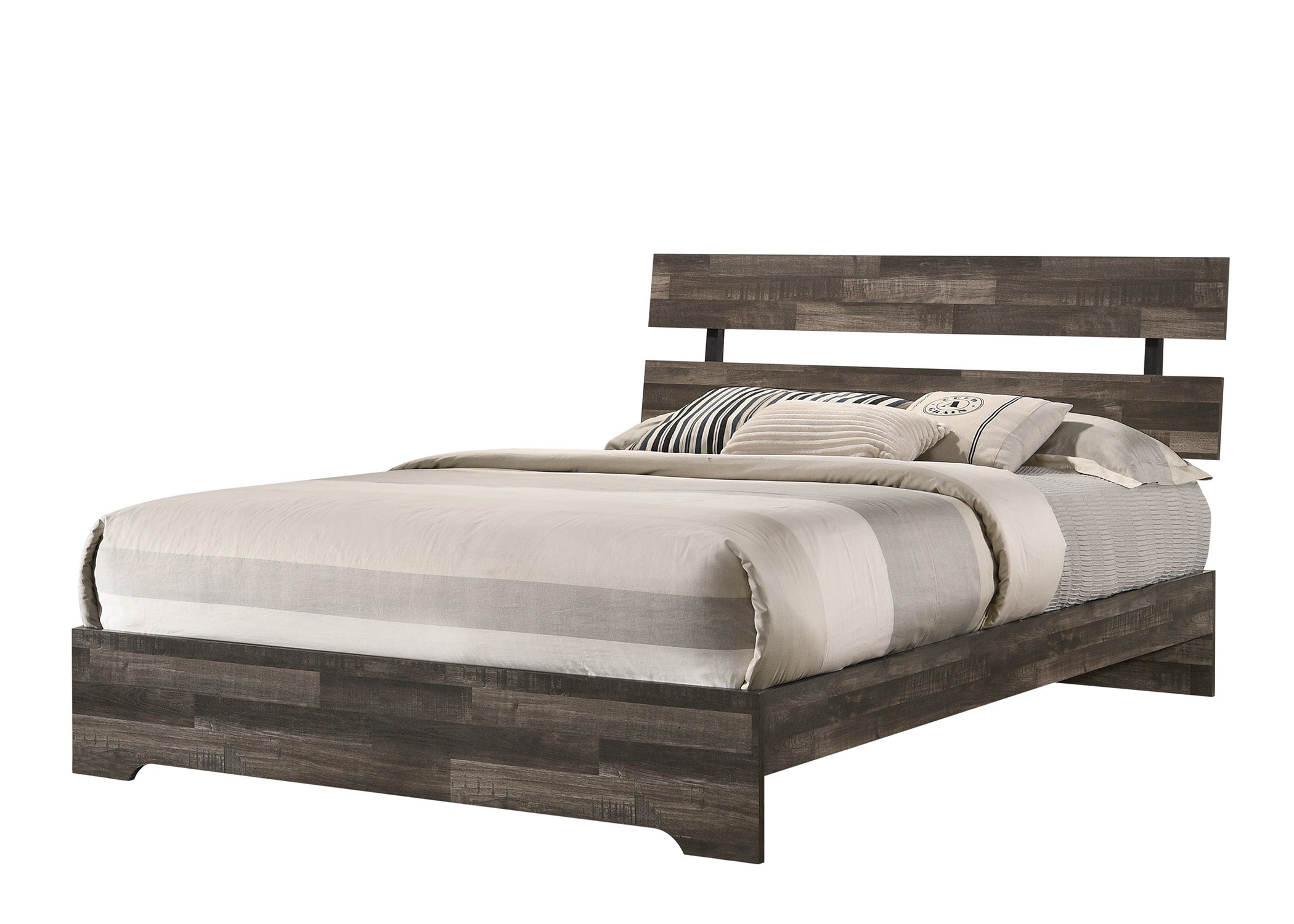 Atticus Brown Platform Youth Bedroom Set - SET | B6980-T-BED | B6980-2 | B6980-4 - Bien Home Furniture &amp; Electronics