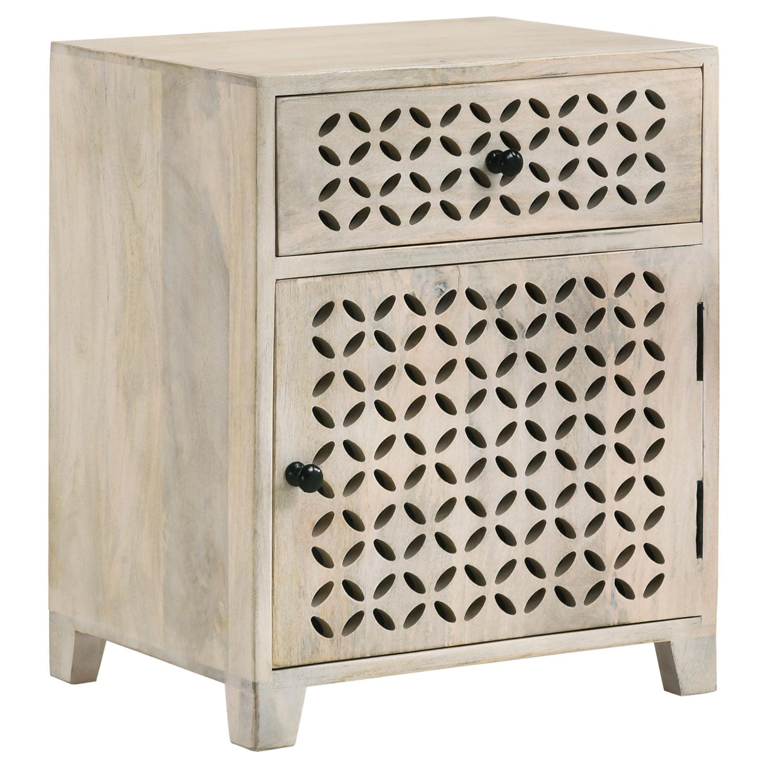August White Washed 1-Door Accent Cabinet - 953569 - Bien Home Furniture & Electronics