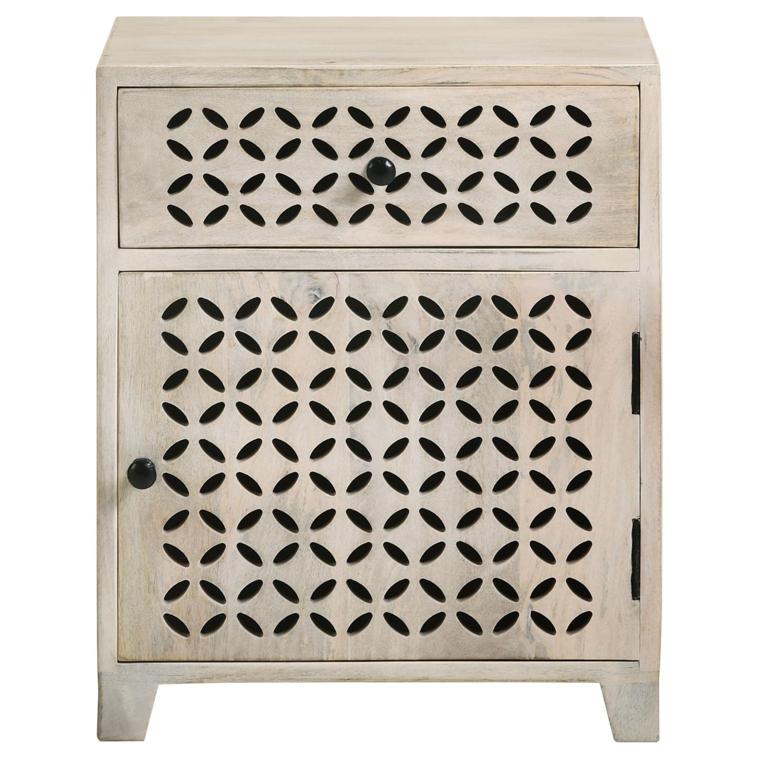 August White Washed 1-Door Accent Cabinet - 953569 - Bien Home Furniture & Electronics