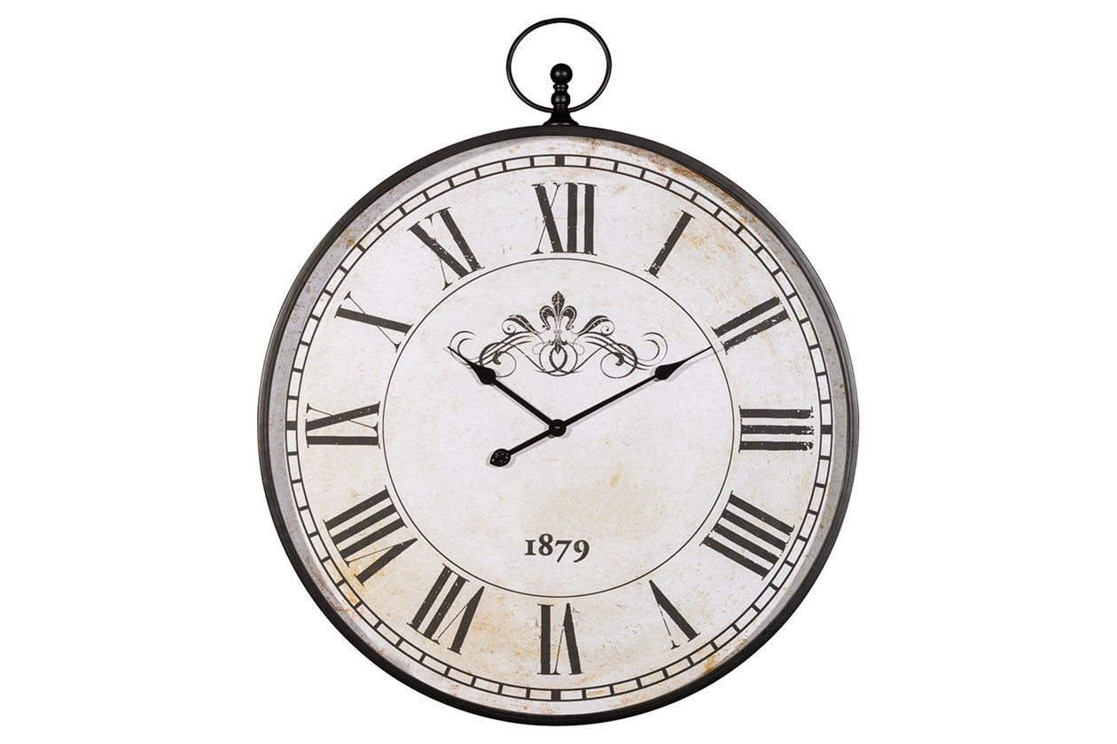Augustina Antique Black Wall Clock - A8010110 - Bien Home Furniture & Electronics