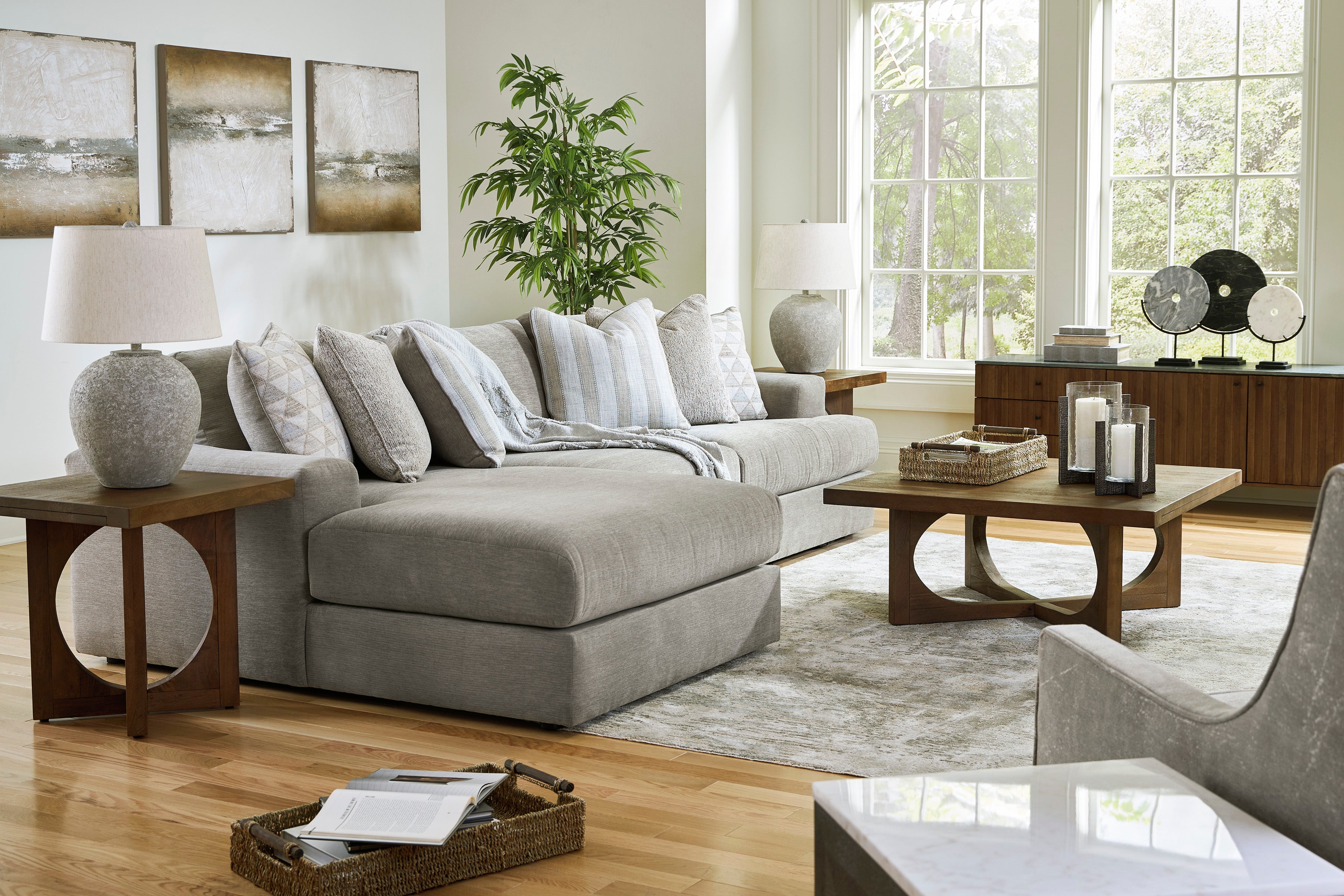 Avaliyah Ash 3-Piece LAF Chaise Sectional - SET | 5810316 | 5810346 | 5810365 - Bien Home Furniture & Electronics
