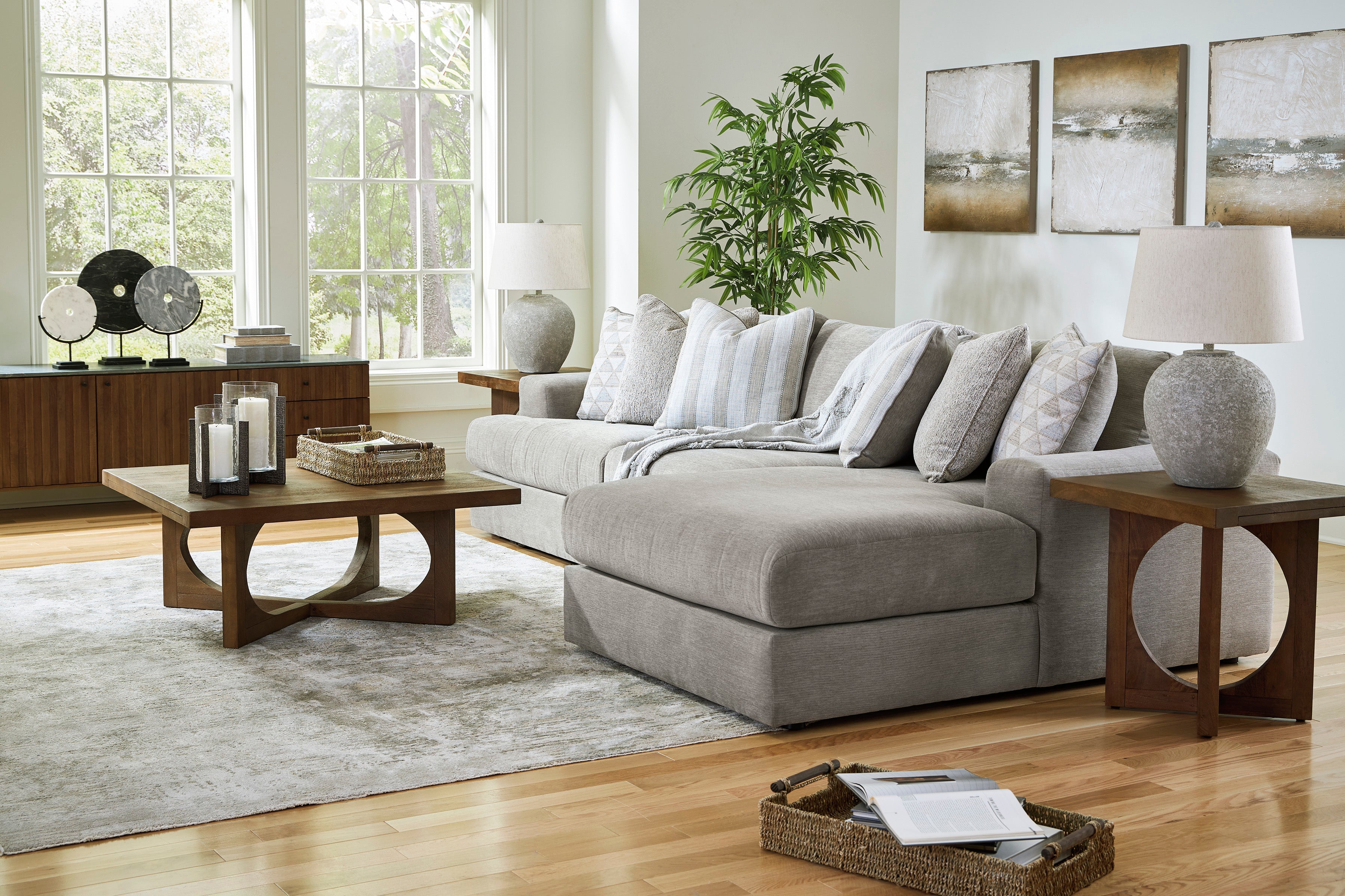 Avaliyah Ash 3-Piece RAF Chaise Sectional - SET | 5810317 | 5810346 | 5810364 - Bien Home Furniture & Electronics