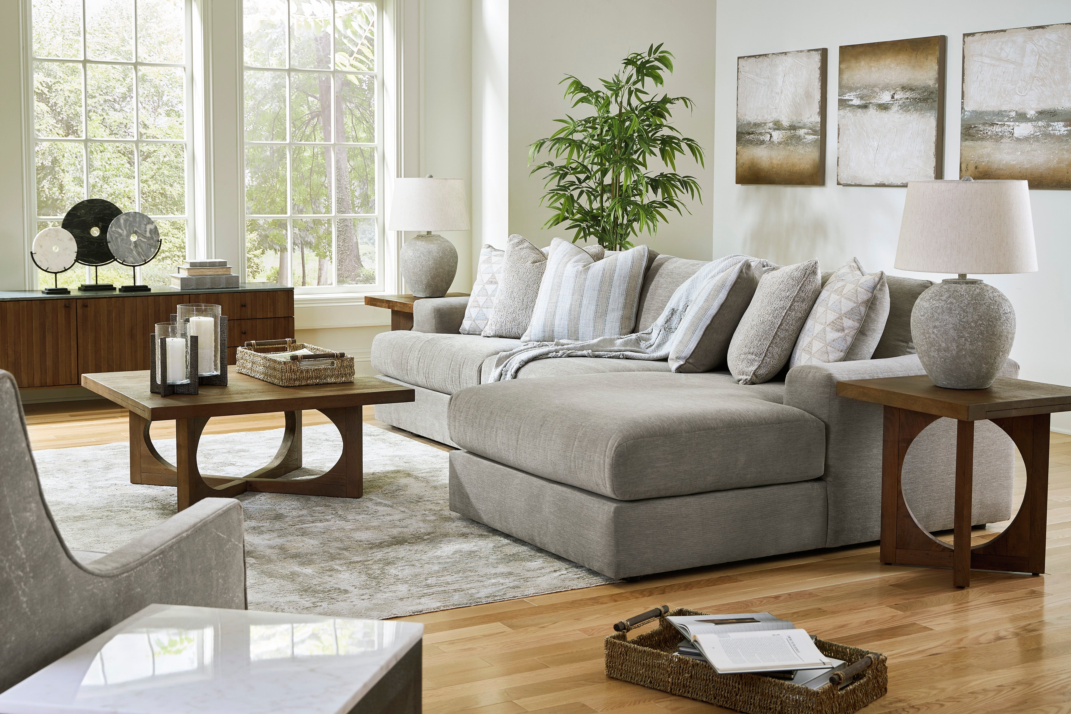 Avaliyah Ash 3-Piece RAF Chaise Sectional - SET | 5810317 | 5810346 | 5810364 - Bien Home Furniture & Electronics