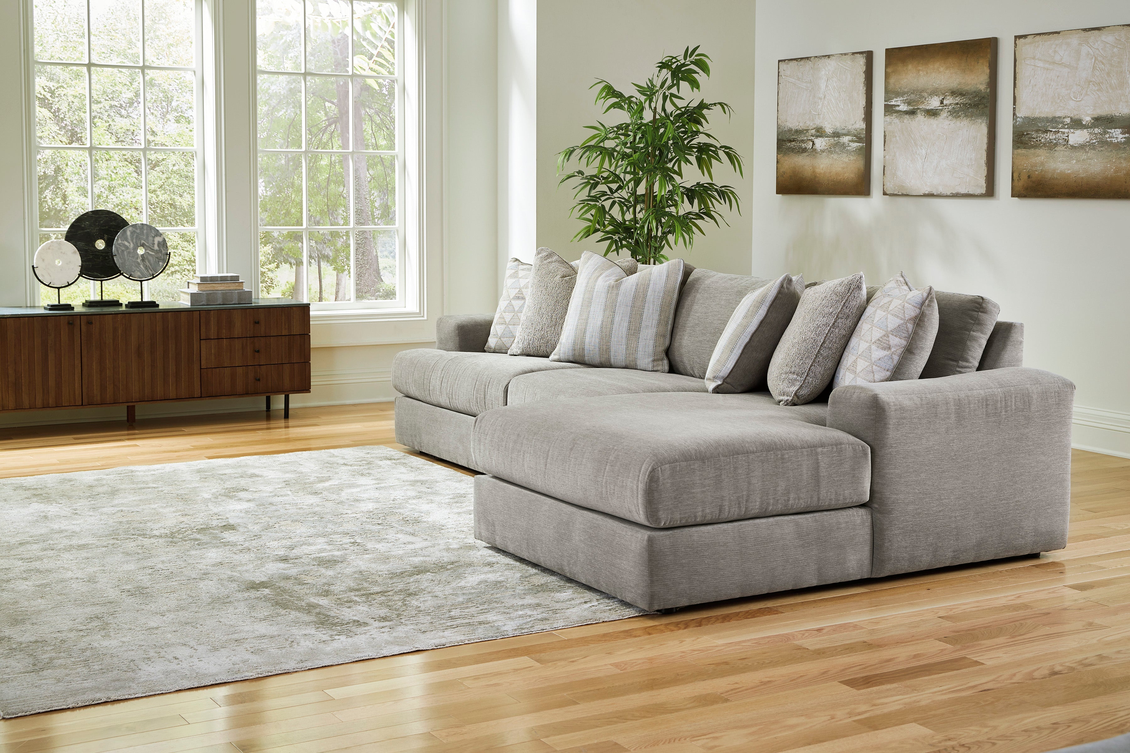 Avaliyah Ash 3-Piece RAF Chaise Sectional - SET | 5810317 | 5810346 | 5810364 - Bien Home Furniture & Electronics
