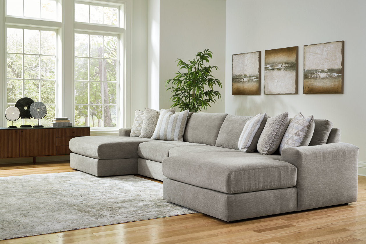 Avaliyah Ash 4-Piece Double Chaise Sectional - 58103S11 - Bien Home Furniture & Electronics