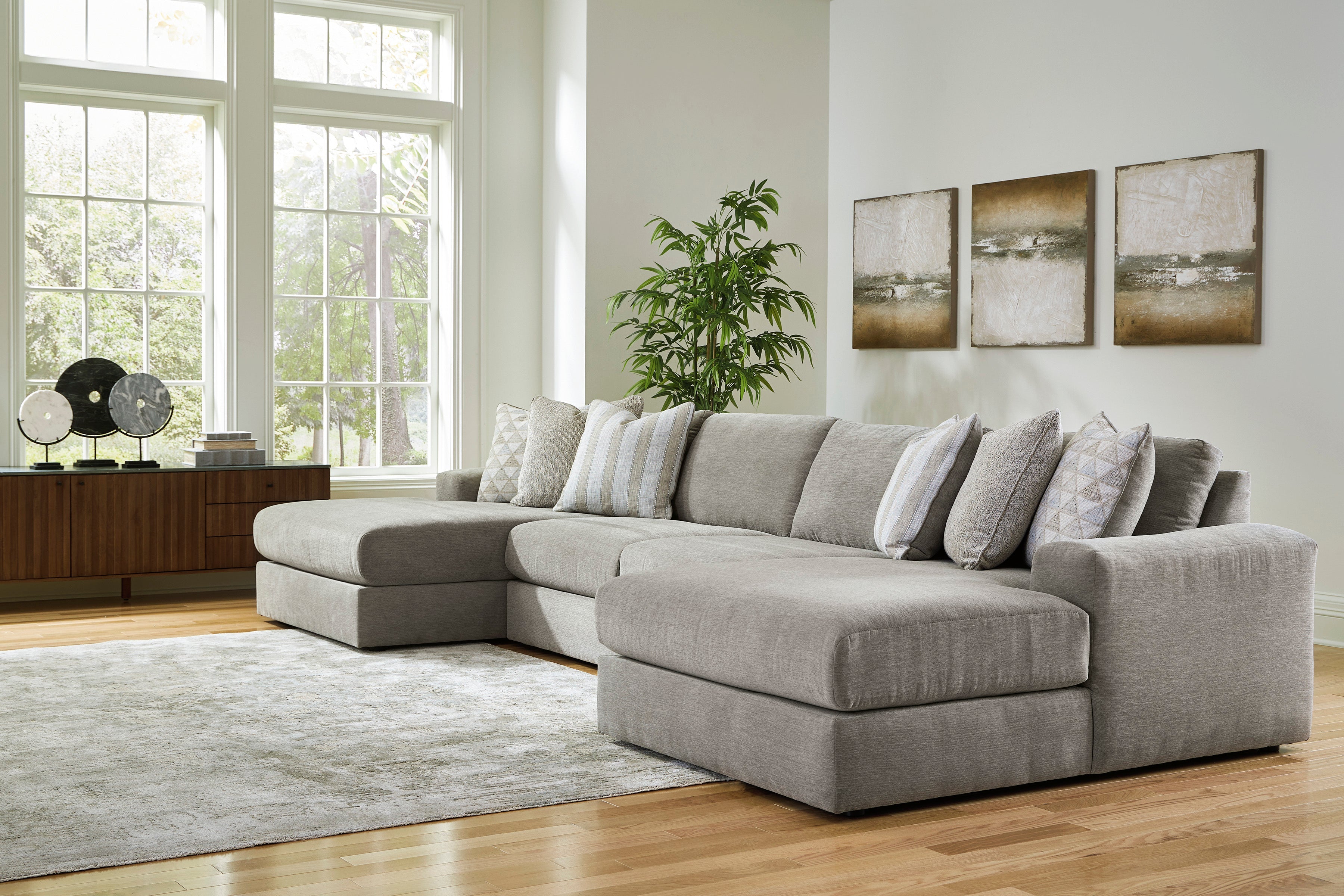 Avaliyah Ash 4-Piece Double Chaise Sectional - SET | 5810316 | 5810346 | 5810346 | 5810317 - Bien Home Furniture & Electronics