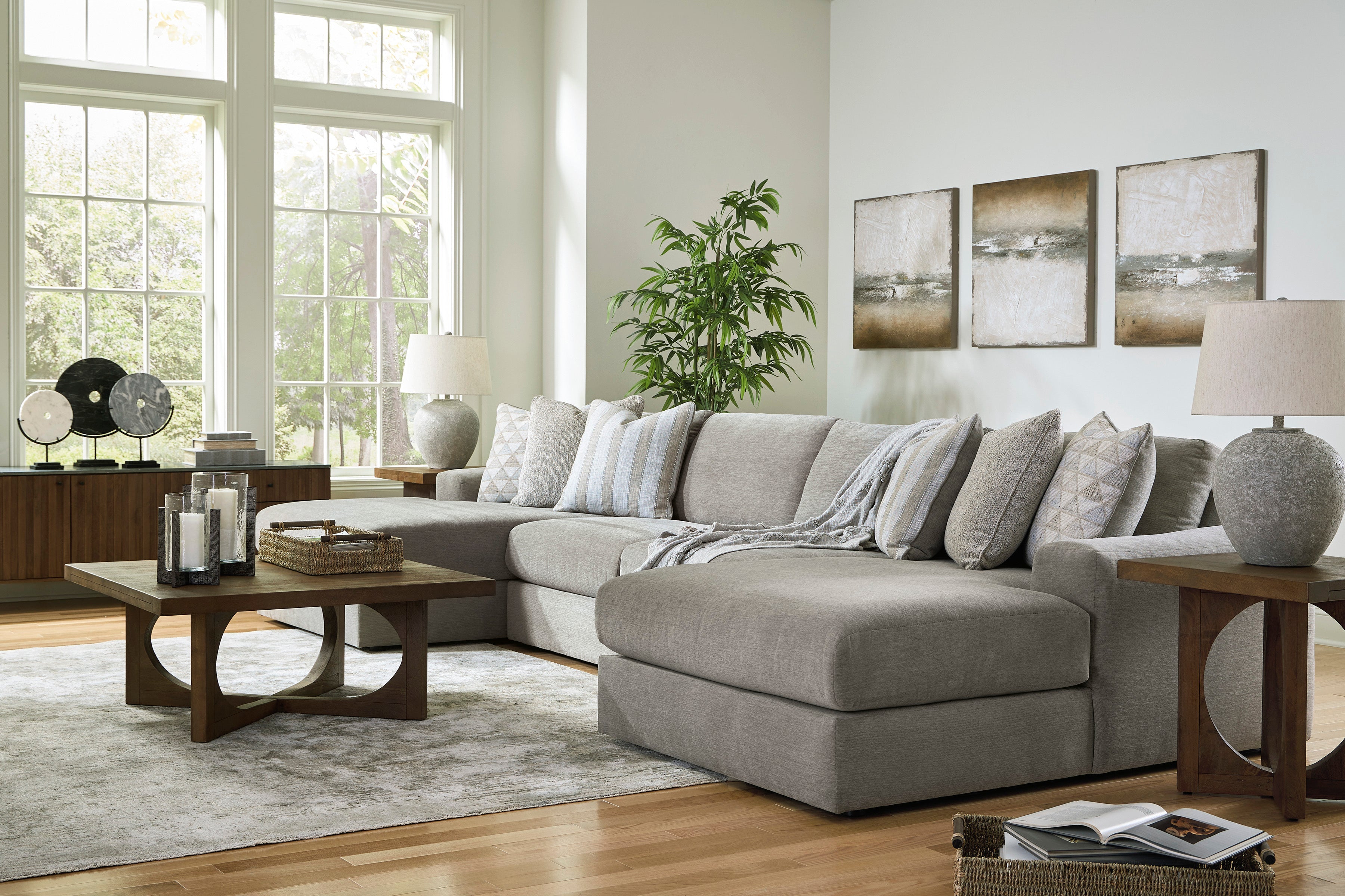Avaliyah Ash 4-Piece Double Chaise Sectional - SET | 5810316 | 5810346 | 5810346 | 5810317 - Bien Home Furniture & Electronics