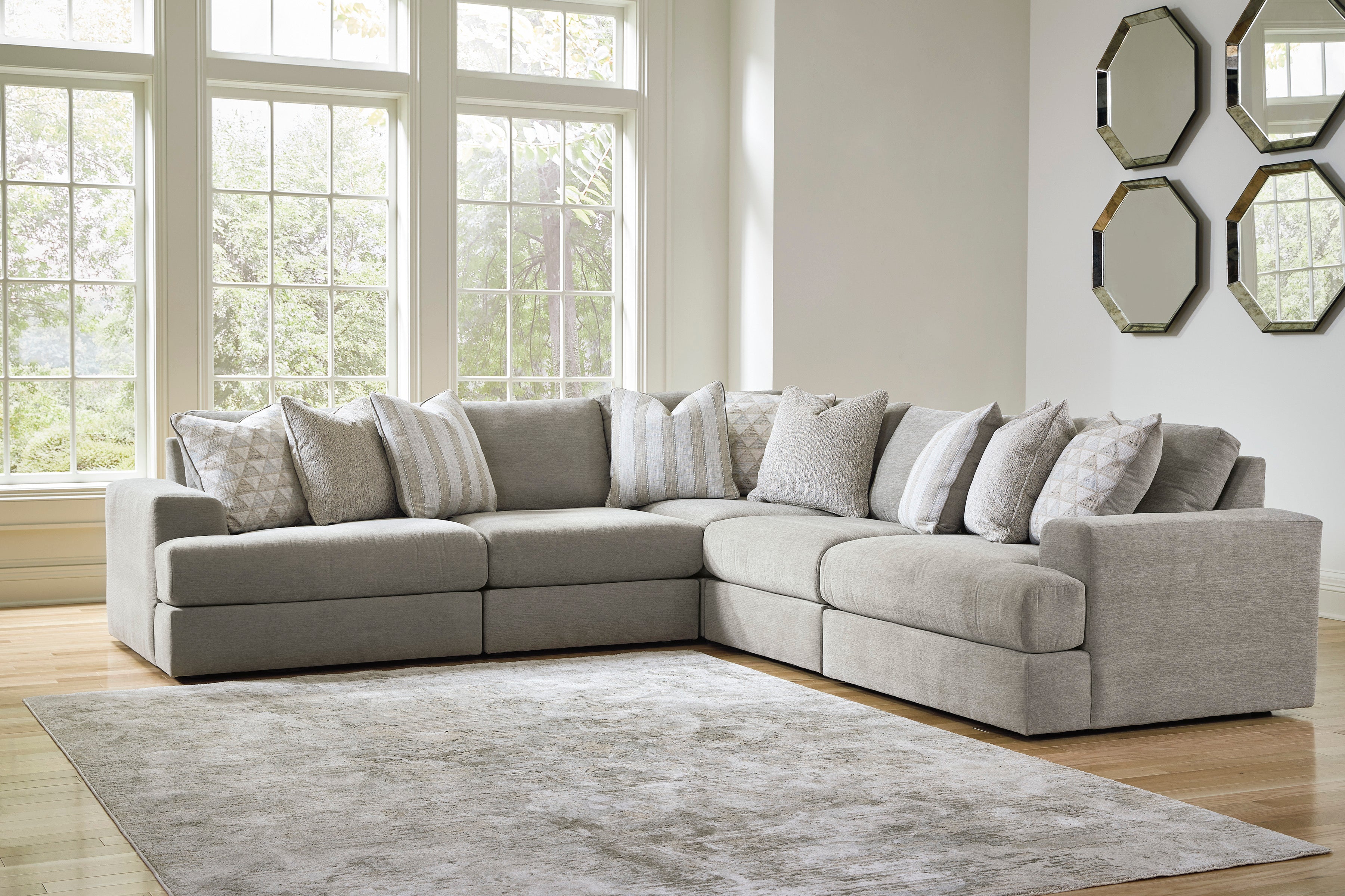 Avaliyah Ash 5-Piece Sectional - SET | 5810364 | 5810346 | 5810346 | 5810377 | 5810365 - Bien Home Furniture & Electronics