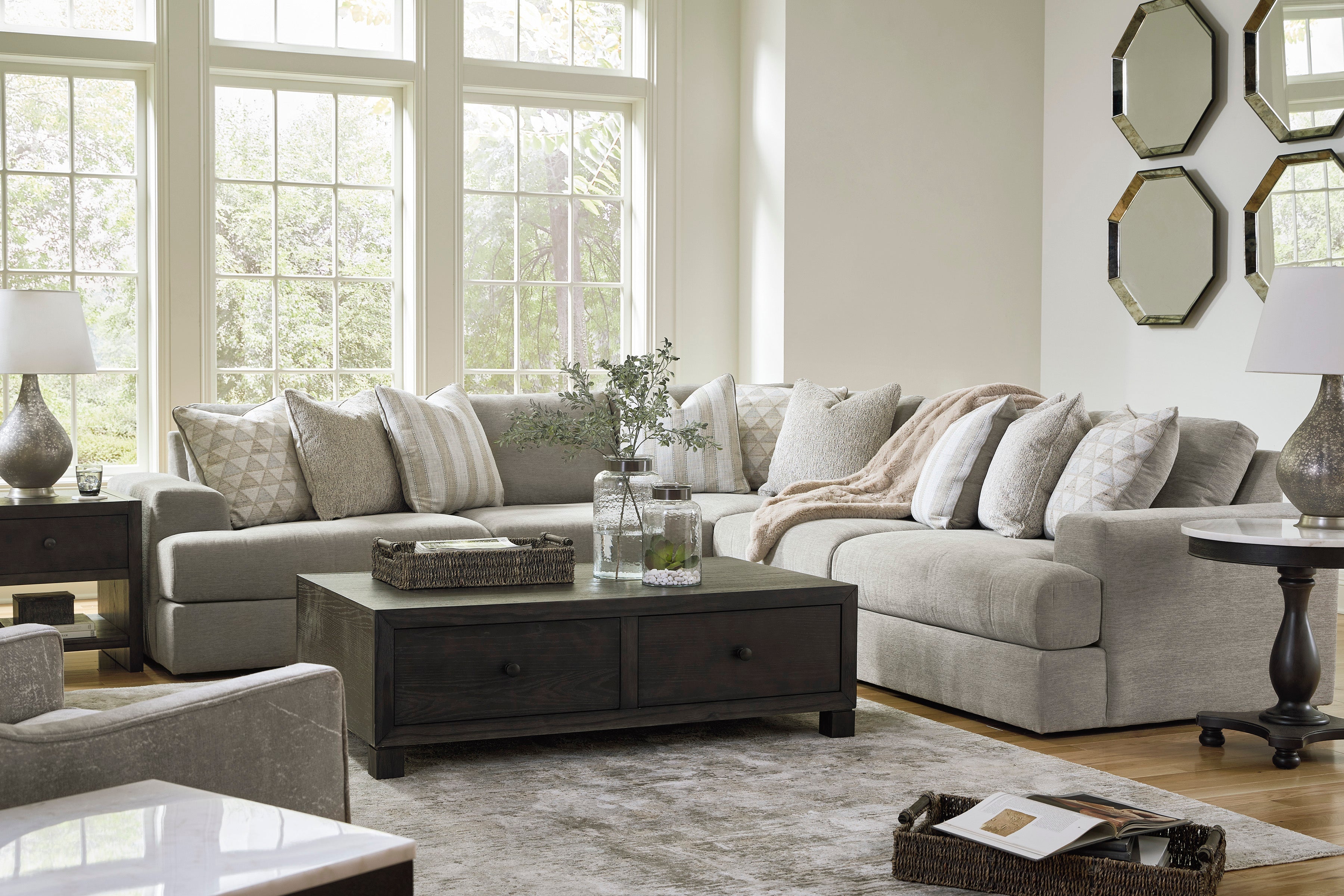Avaliyah Ash 5-Piece Sectional - SET | 5810364 | 5810346 | 5810346 | 5810377 | 5810365 - Bien Home Furniture & Electronics