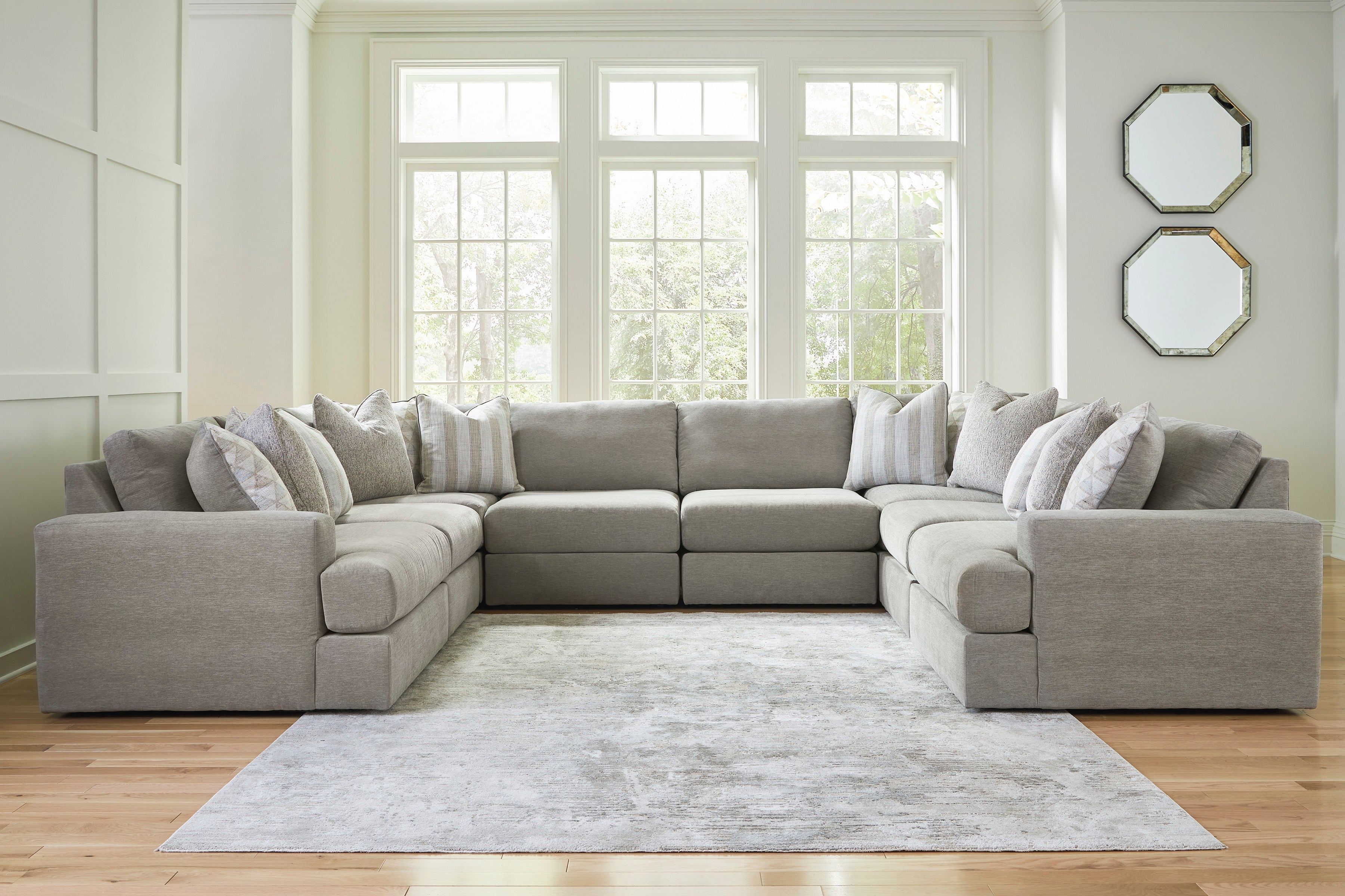 Avaliyah Ash 8-Piece Sectional - SET | 5810364 | 5810346 | 5810346 | 5810346 | 5810346 | 5810377 | 5810377 | 5810365 - Bien Home Furniture & Electronics