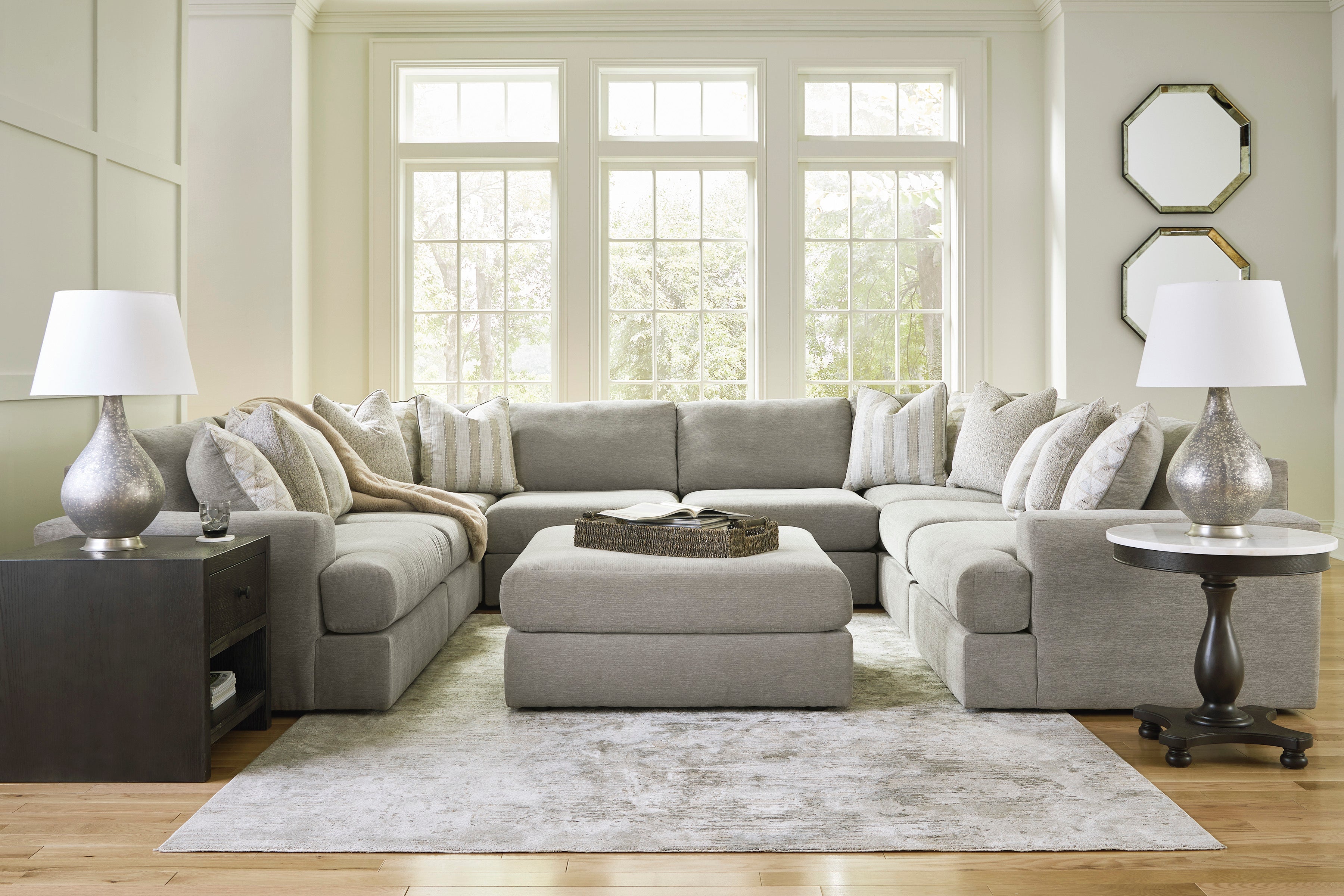 Avaliyah Ash 8-Piece Sectional - SET | 5810364 | 5810346 | 5810346 | 5810346 | 5810346 | 5810377 | 5810377 | 5810365 - Bien Home Furniture & Electronics