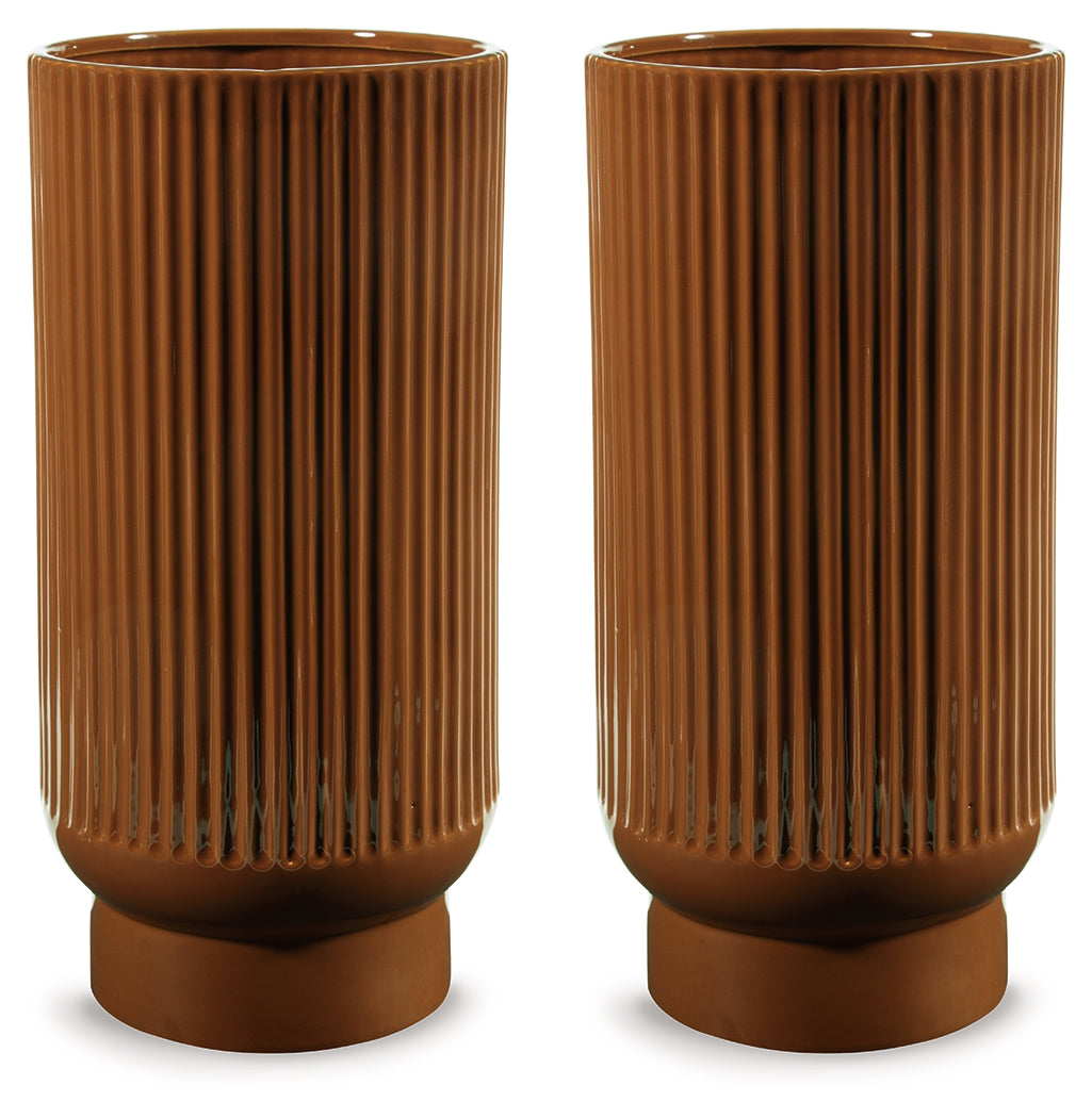 Avalyah Burnt Umber Vase (Set of 2) - A2900023 - Bien Home Furniture & Electronics