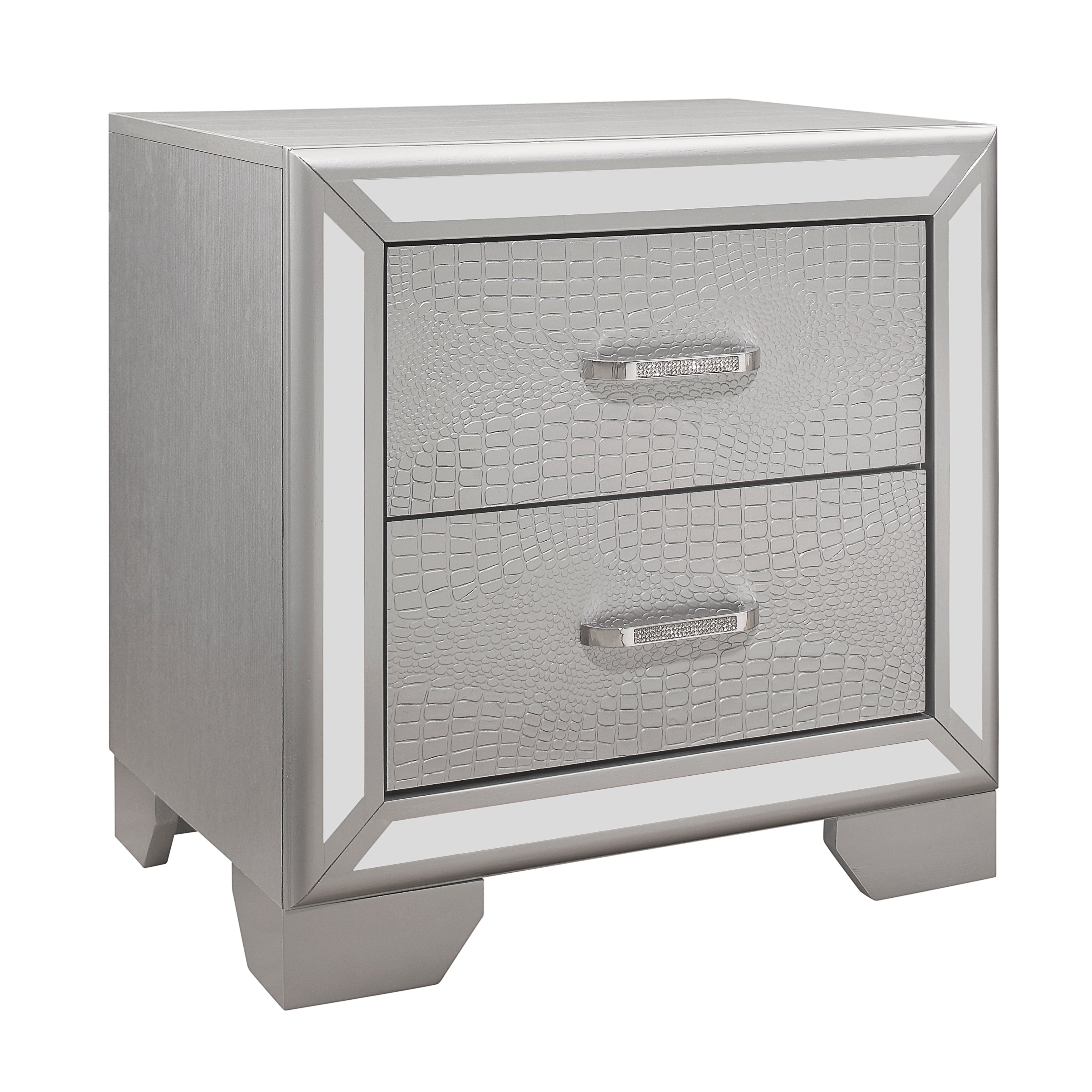 Aveline Silver Nightstand - 1428SV-4 - Bien Home Furniture & Electronics