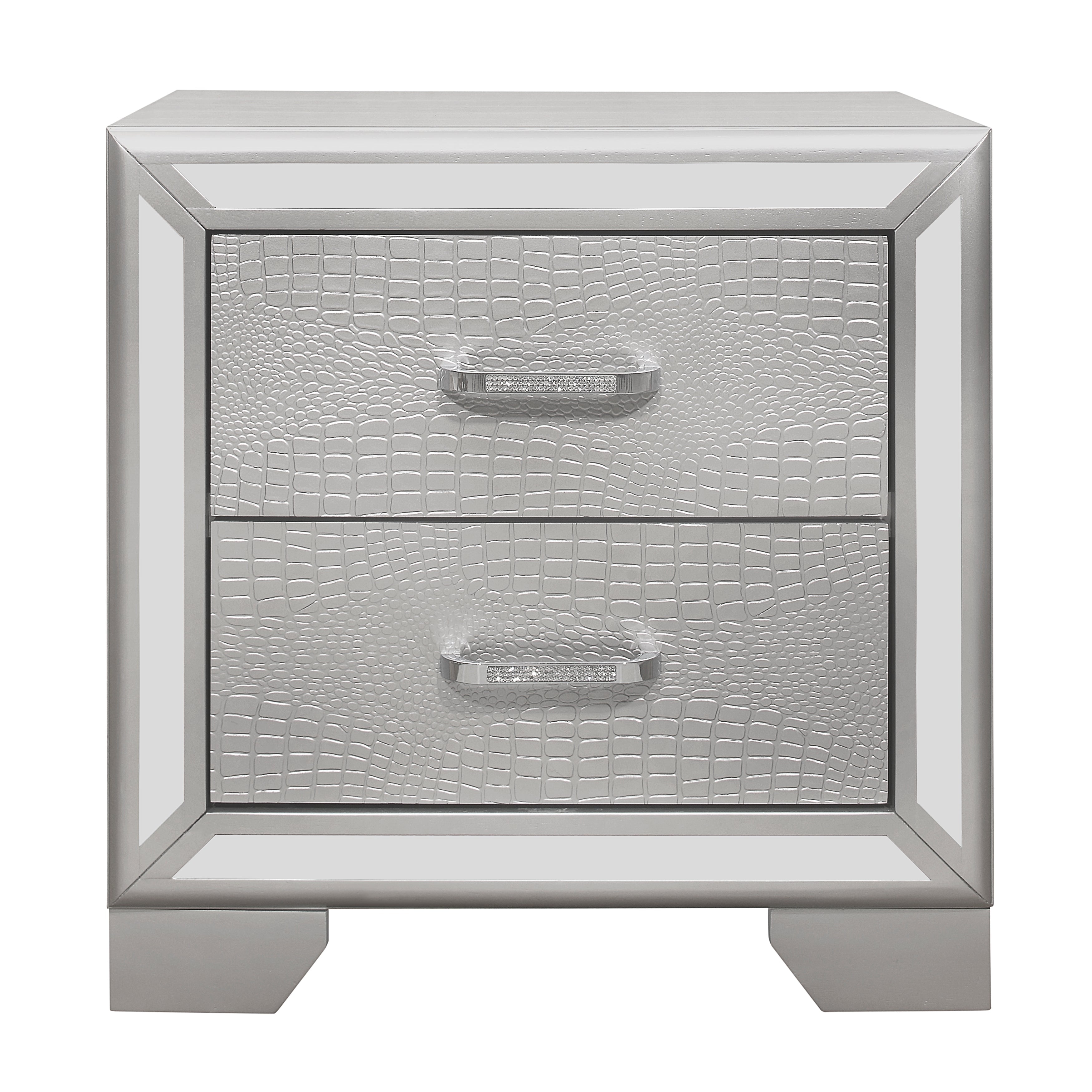 Aveline Silver Nightstand - 1428SV-4 - Bien Home Furniture & Electronics