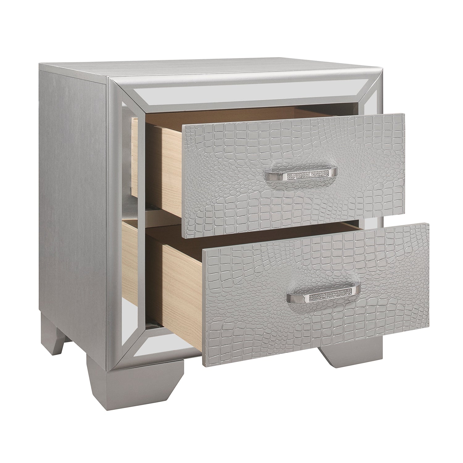 Aveline Silver Nightstand - 1428SV-4 - Bien Home Furniture & Electronics
