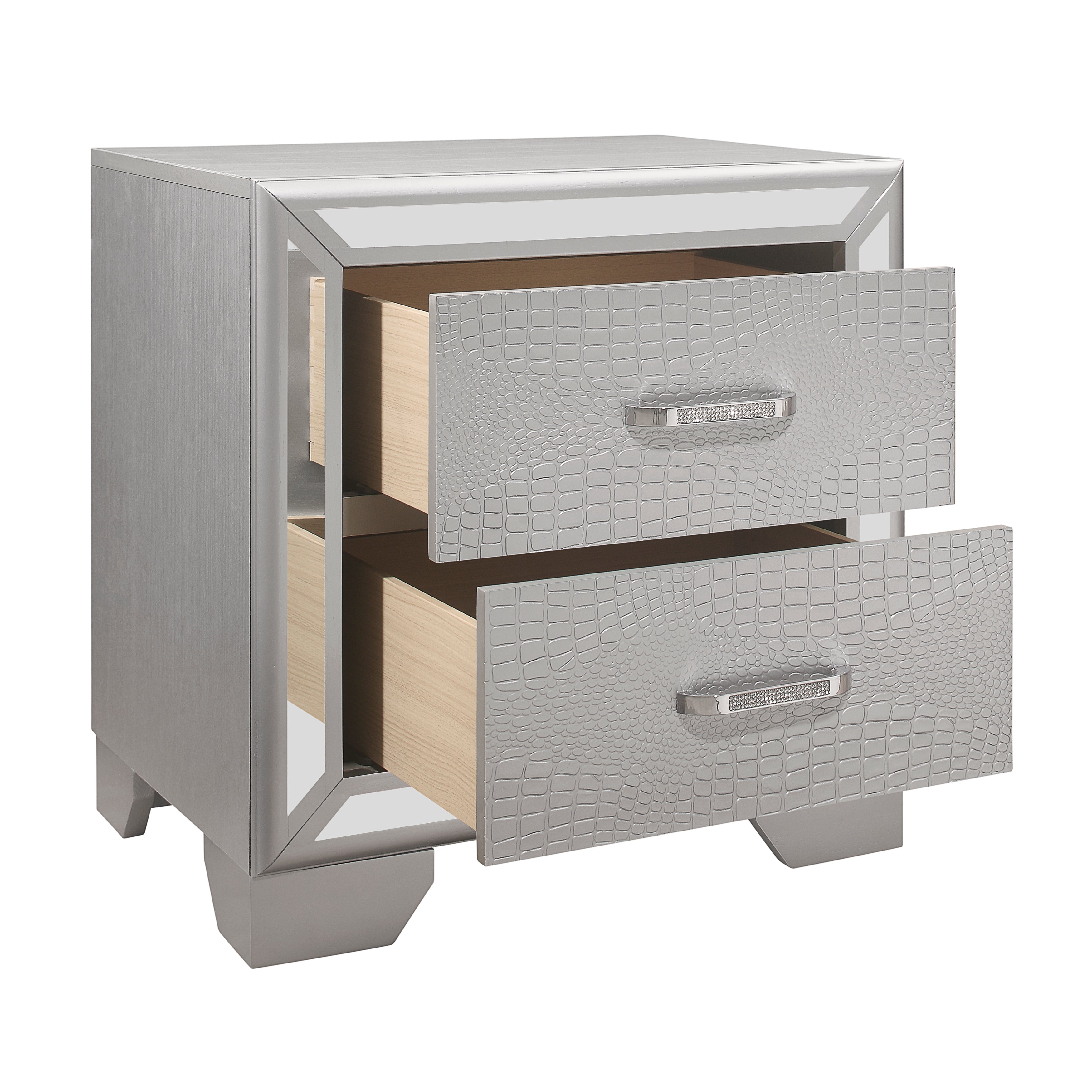 Aveline Silver Nightstand - 1428SV-4 - Bien Home Furniture & Electronics