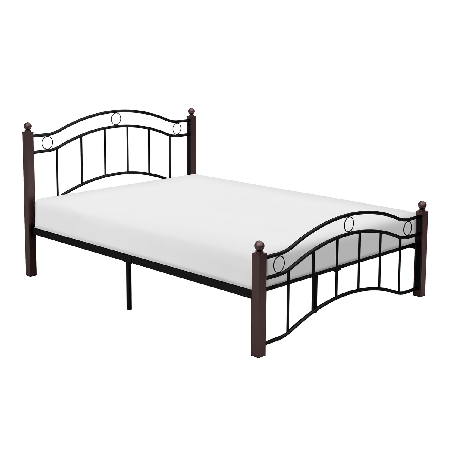 Averny Black/Brown Full Metal Platfom Bed - 2020FBK-1 - Bien Home Furniture & Electronics