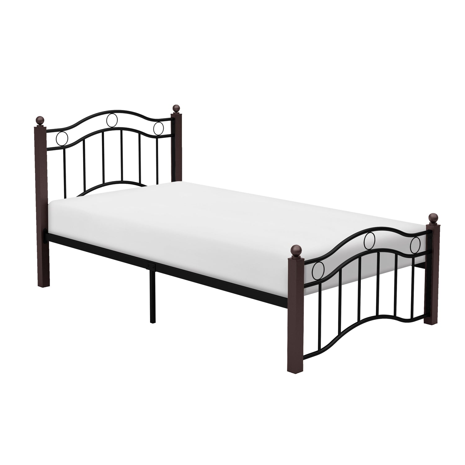 Averny Black/Brown Twin Metal Platfom Bed - 2020TBK-1 - Bien Home Furniture & Electronics